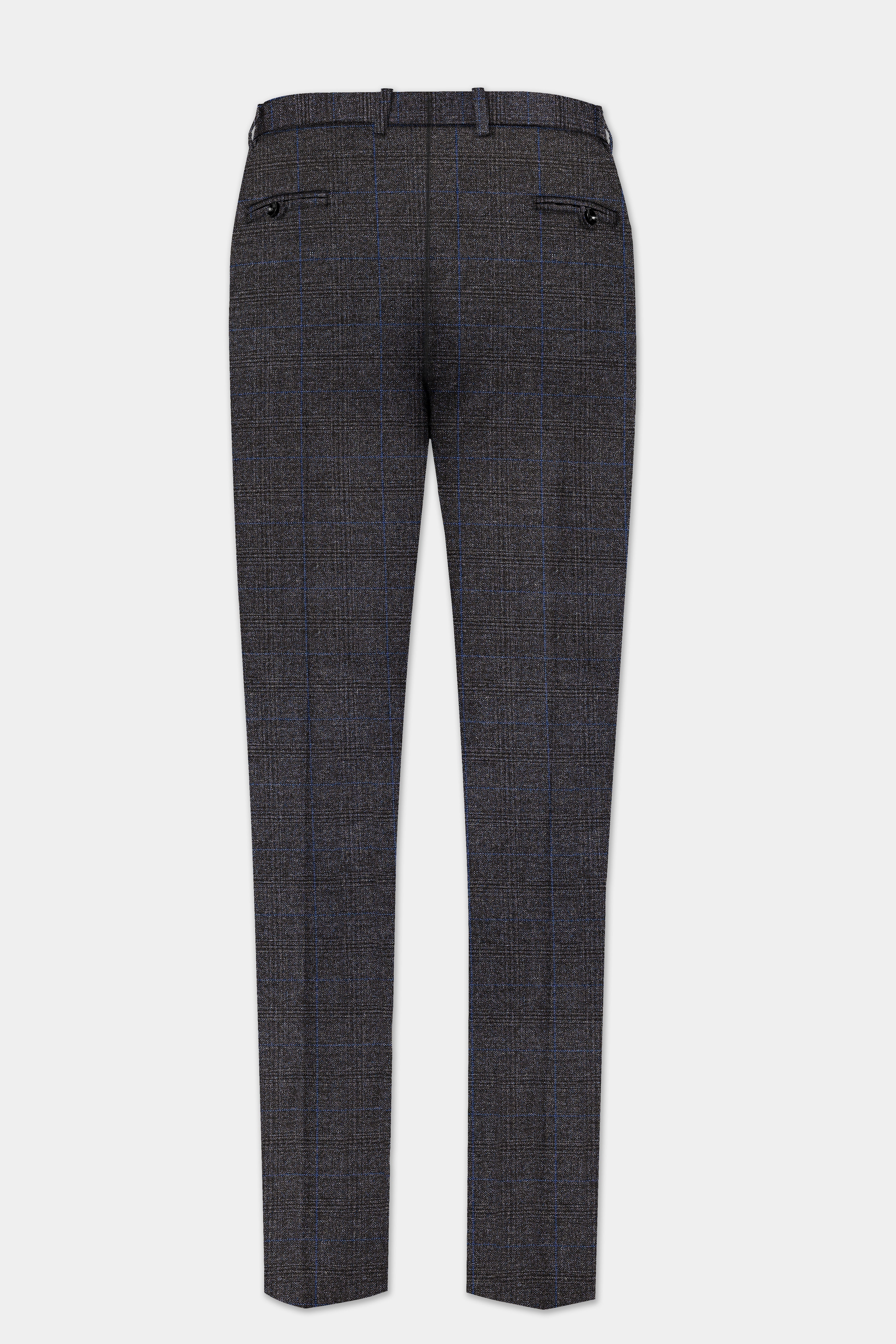 Thunder Gray Plaid Wool Rich Single Breasted Suit