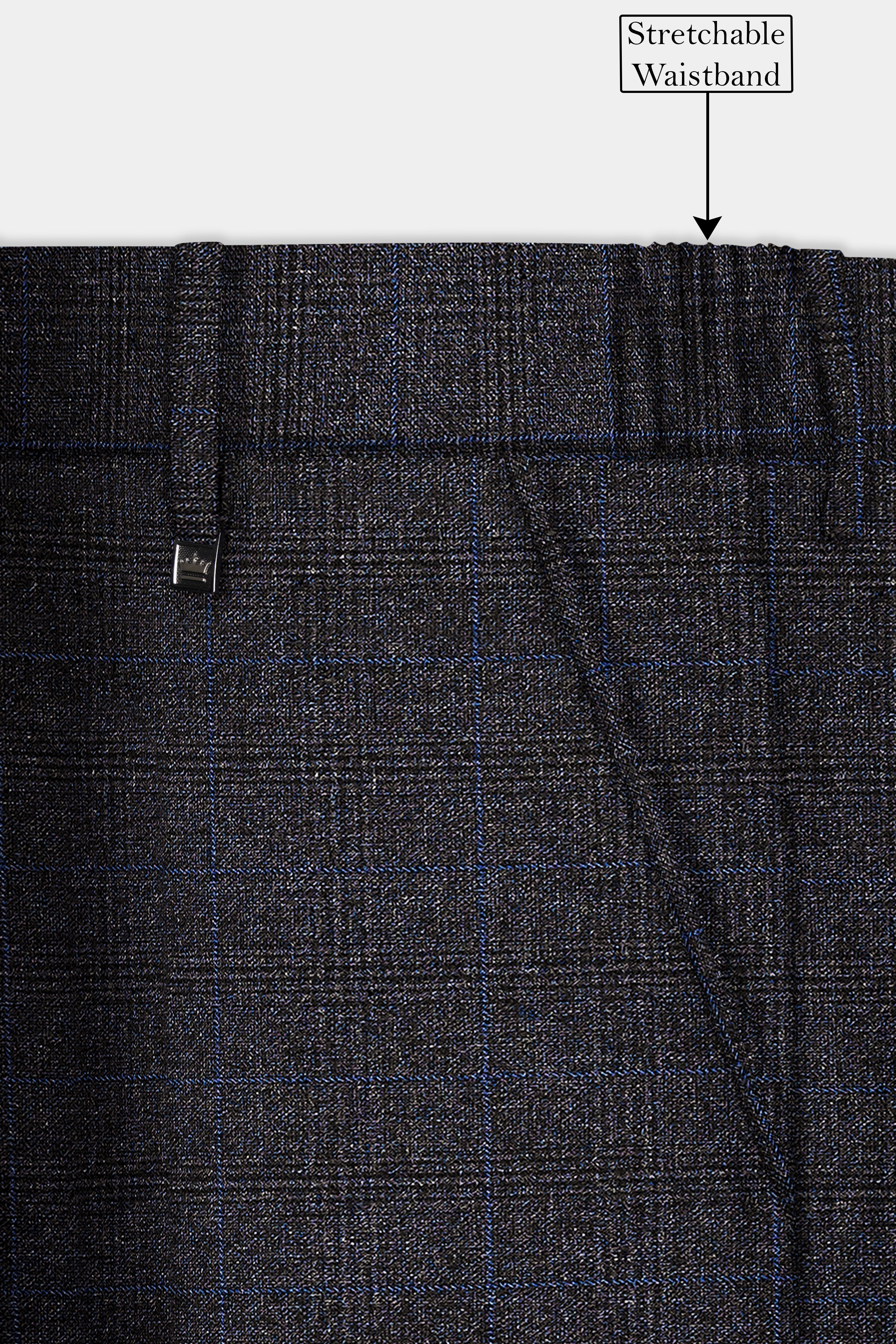 Thunder Gray Plaid Wool Rich Single Breasted Suit