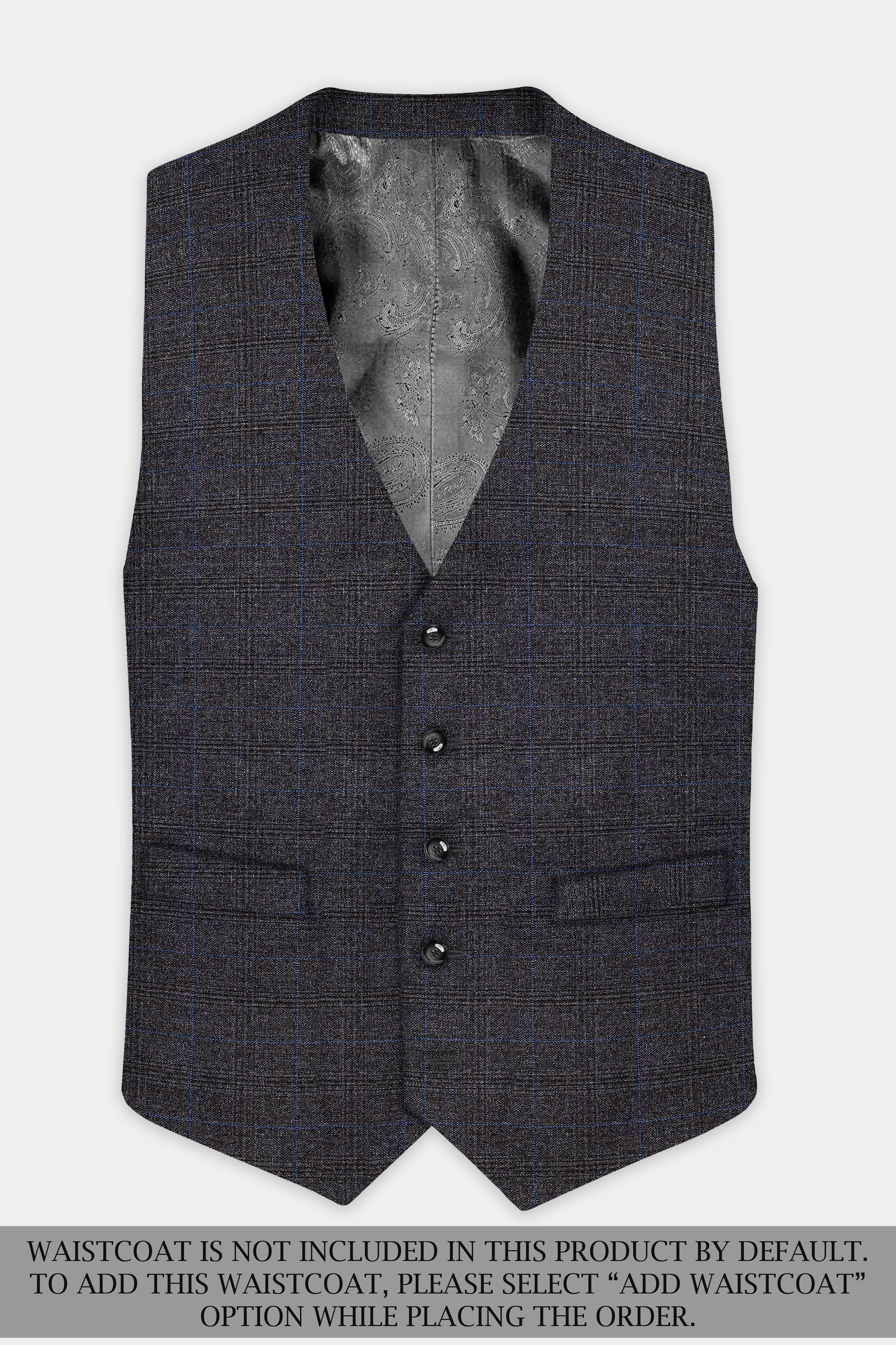 Thunder Gray Plaid Wool Rich Single Breasted Suit