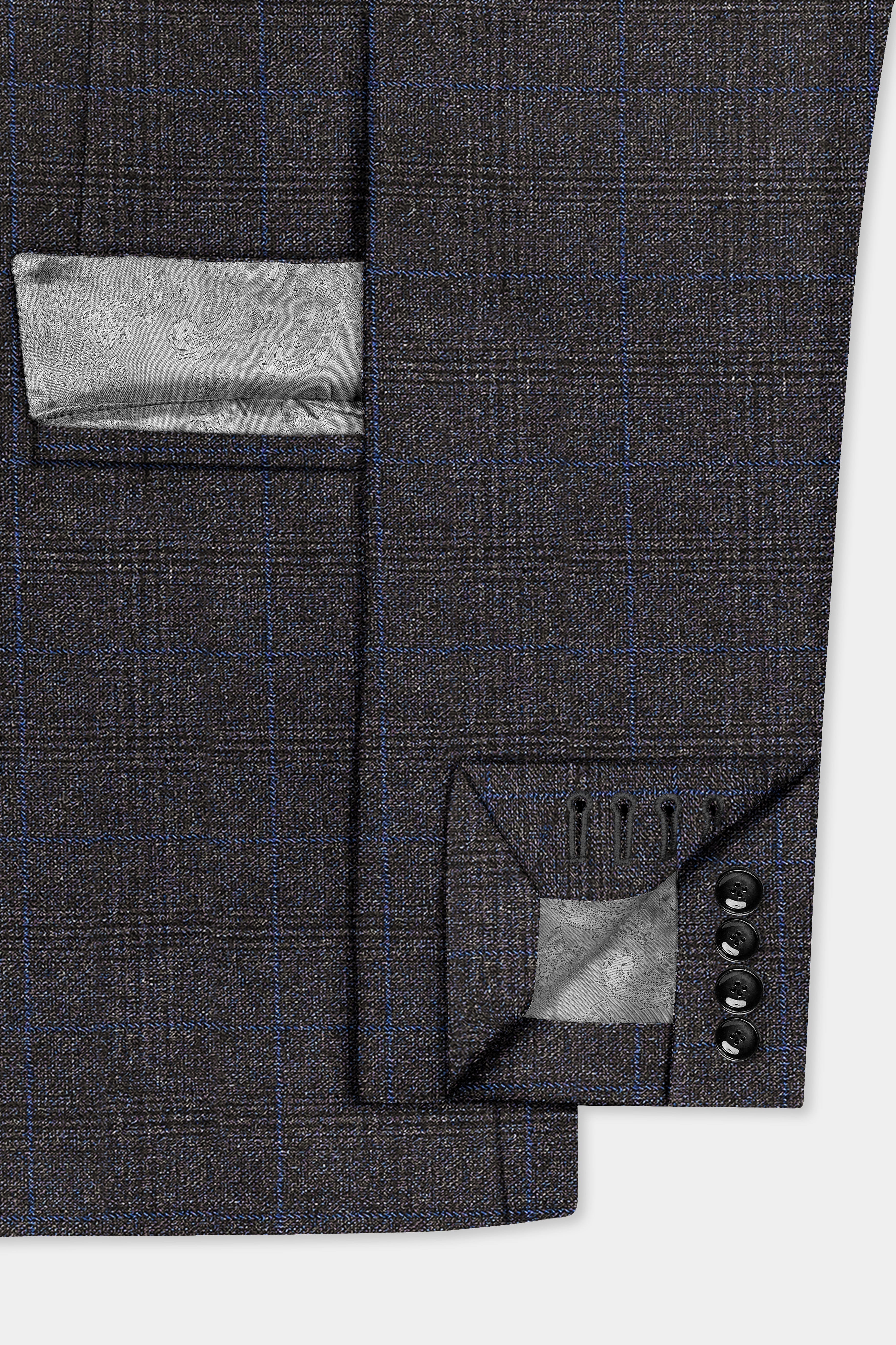 Thunder Gray Plaid Wool Rich Single Breasted Suit