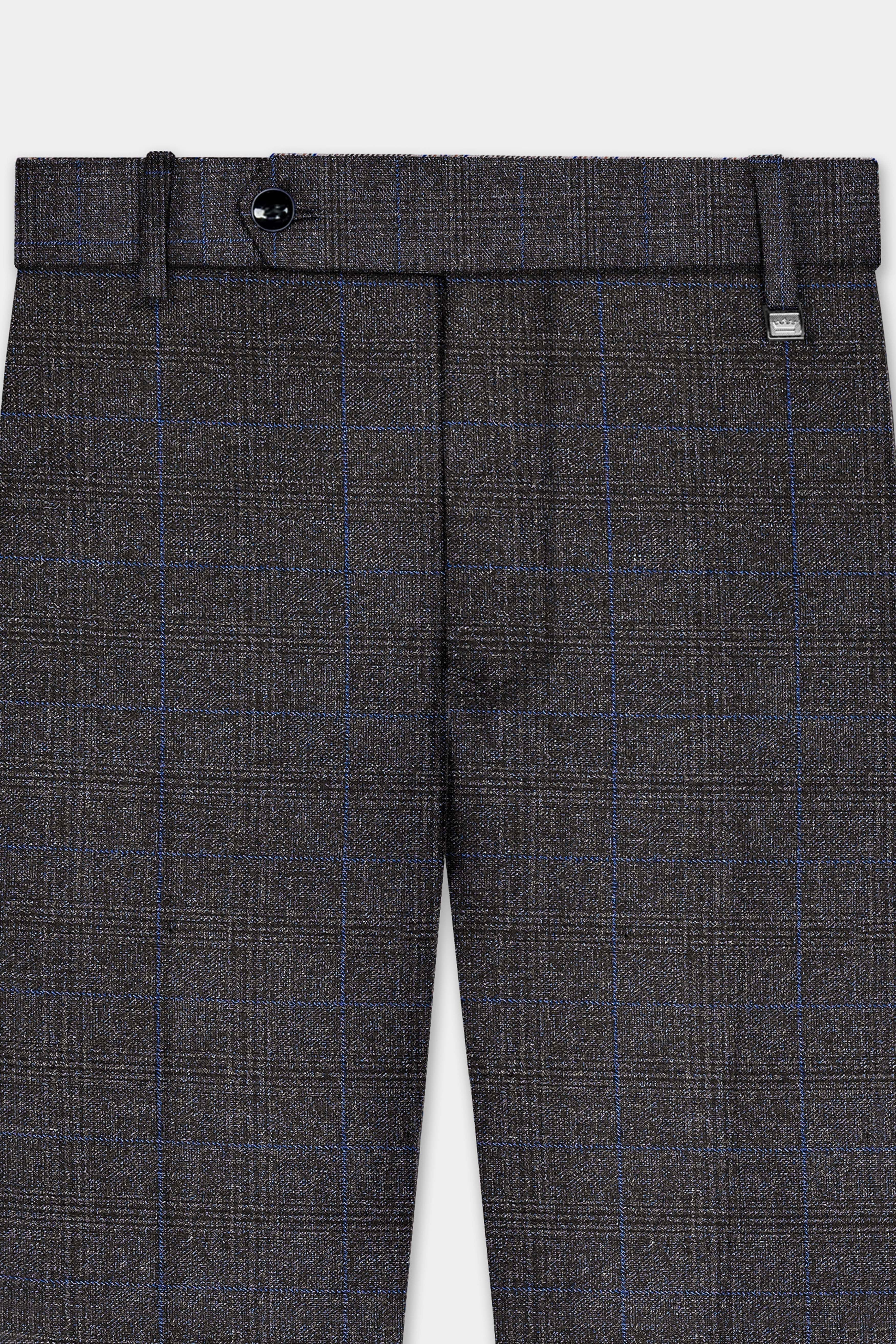 Thunder Gray Plaid Wool Rich Double Breasted Suit