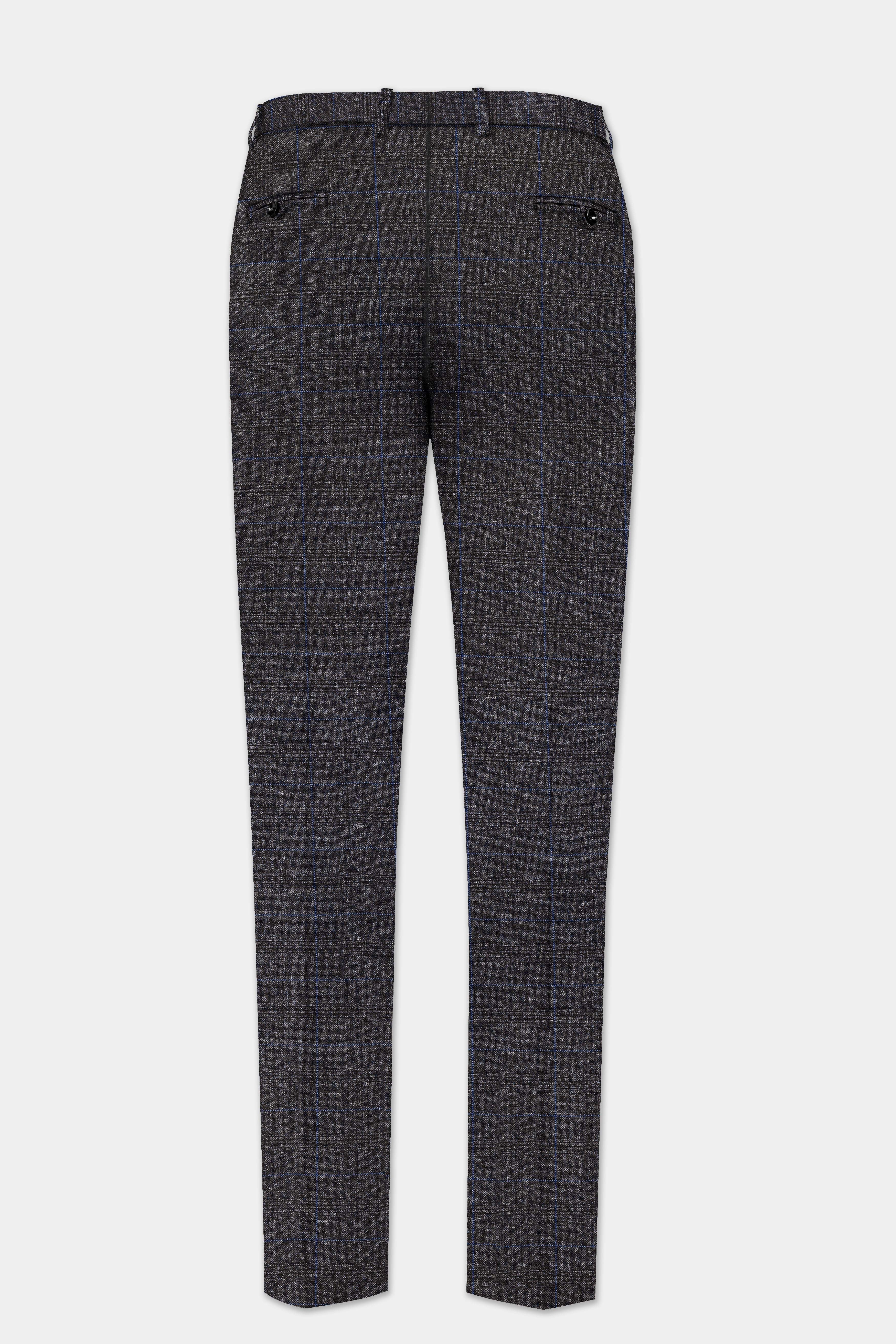 Thunder Gray Plaid Wool Rich Double Breasted Suit