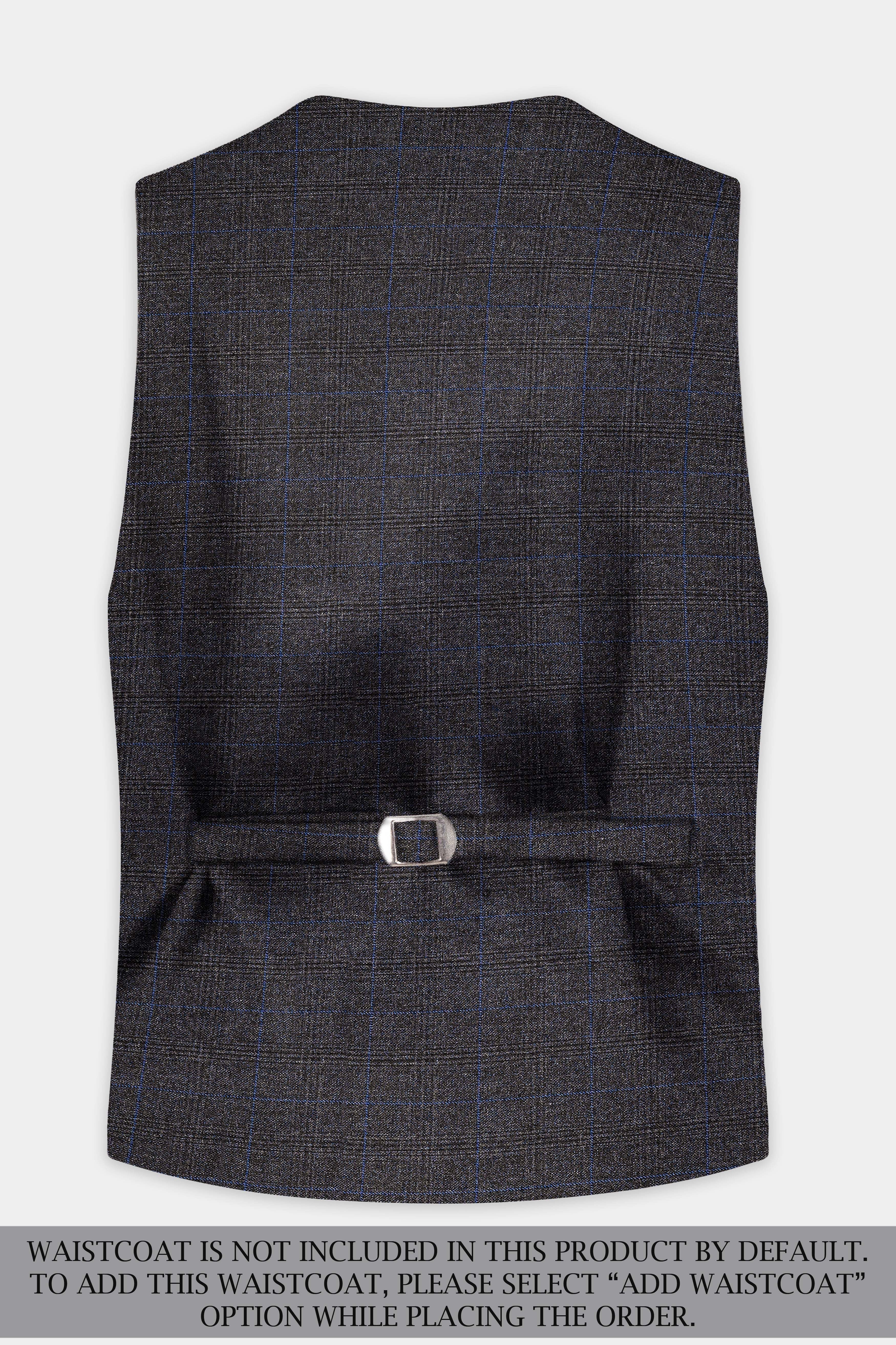 Thunder Gray Plaid Wool Rich Double Breasted Suit