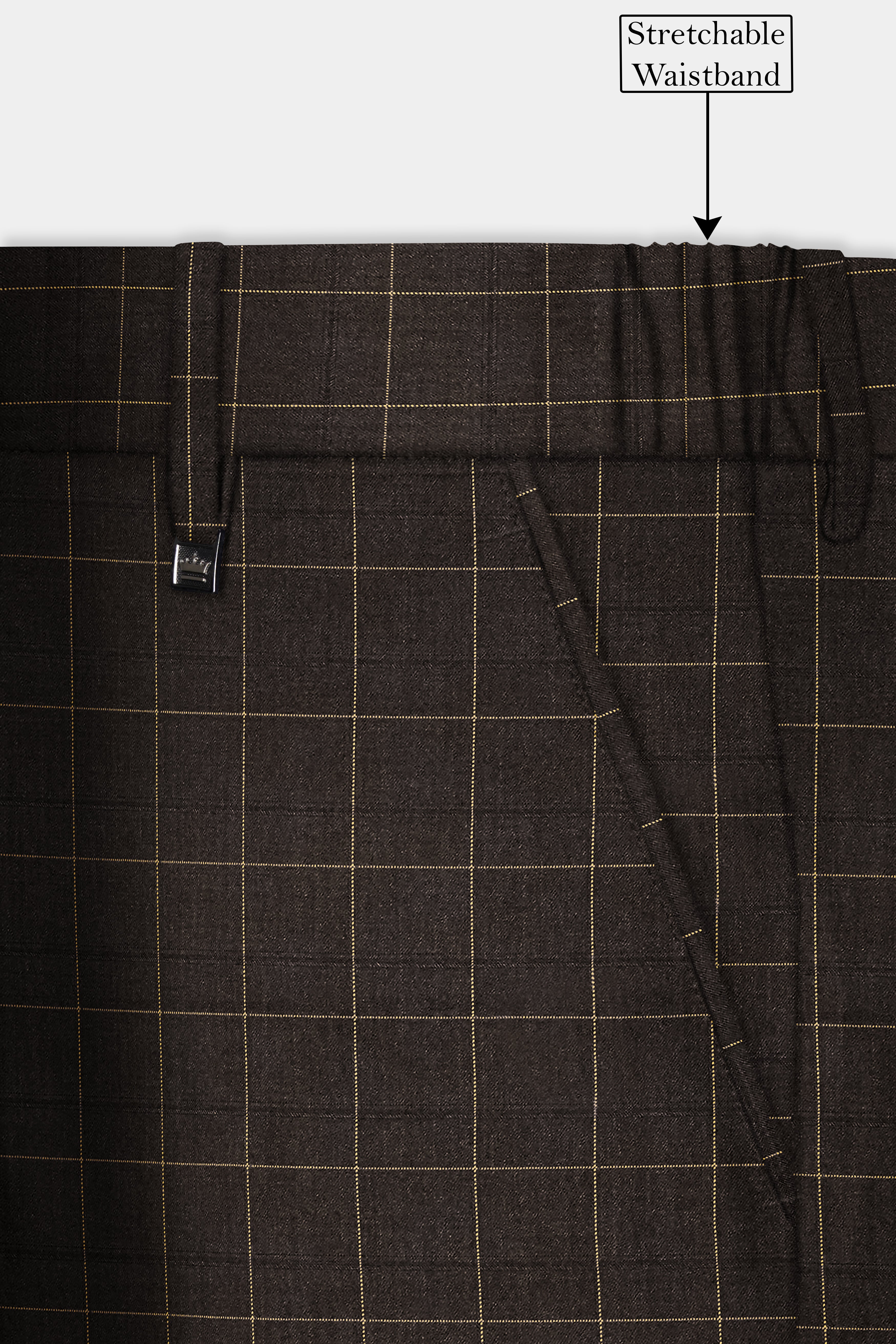 Eclipse Brown Plaid Wool Rich Single Breasted Suit