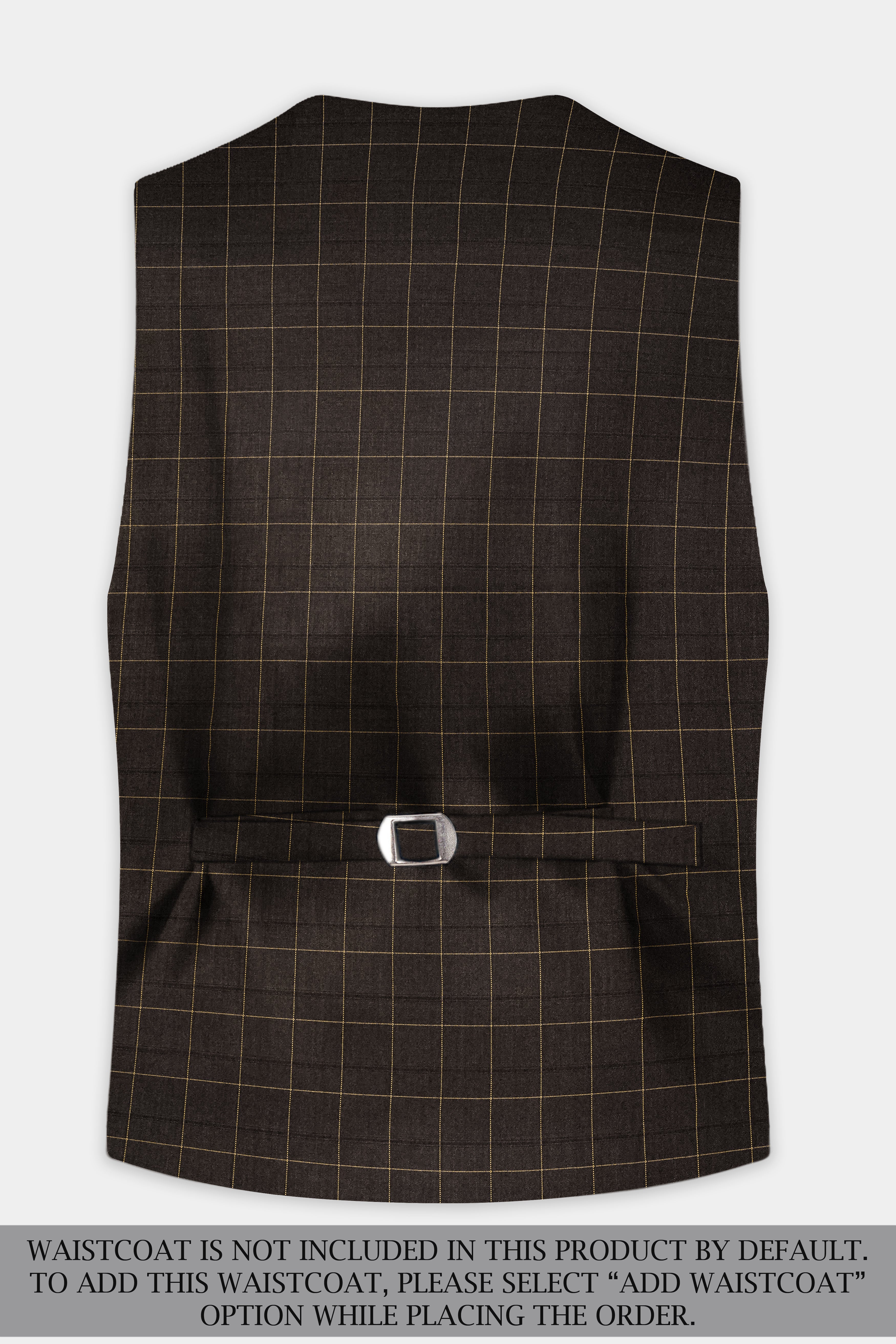 Eclipse Brown Plaid Wool Rich Single Breasted Suit