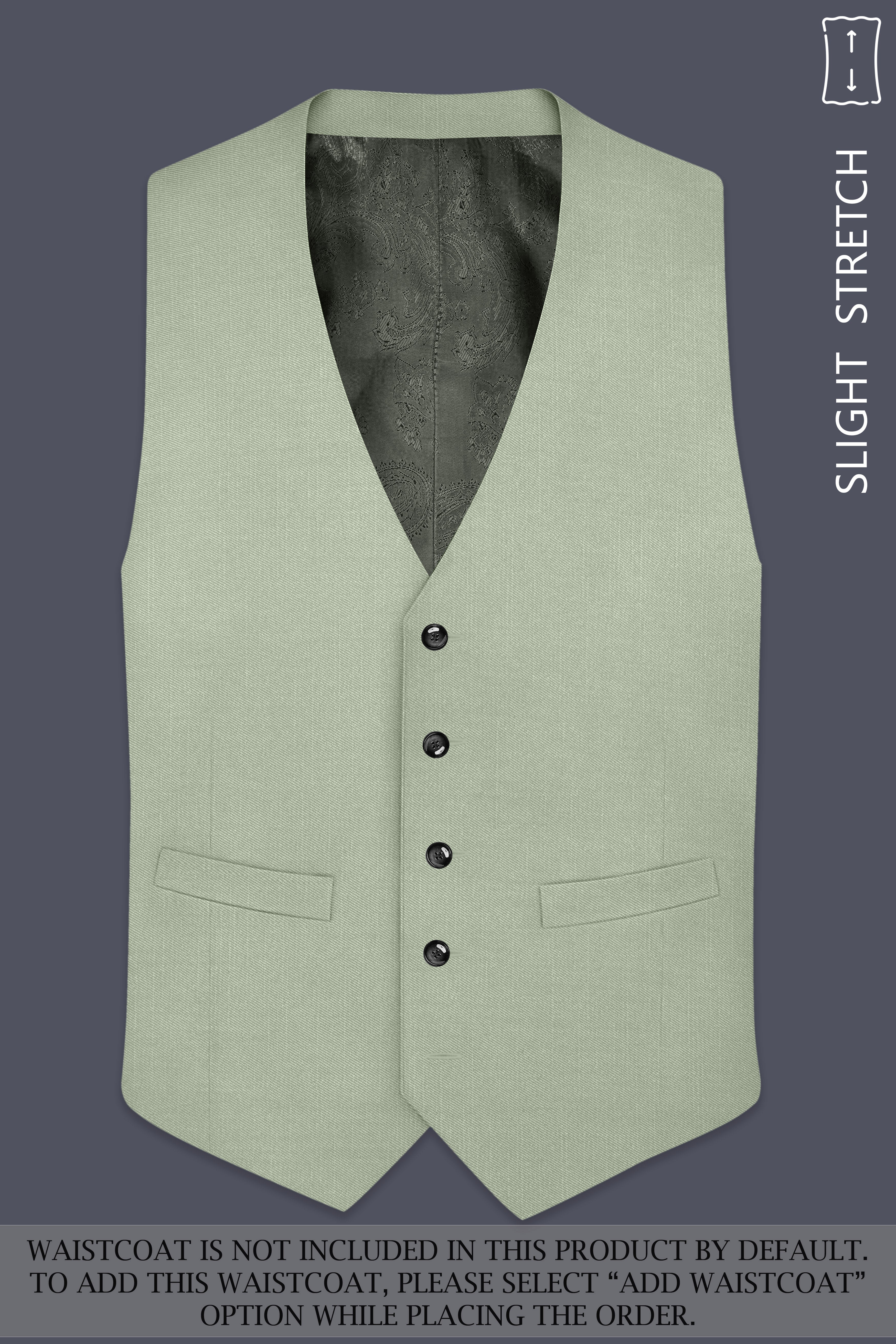 Spanish Green Solid Wool Rich Tuxedo Slight Stretch Suit