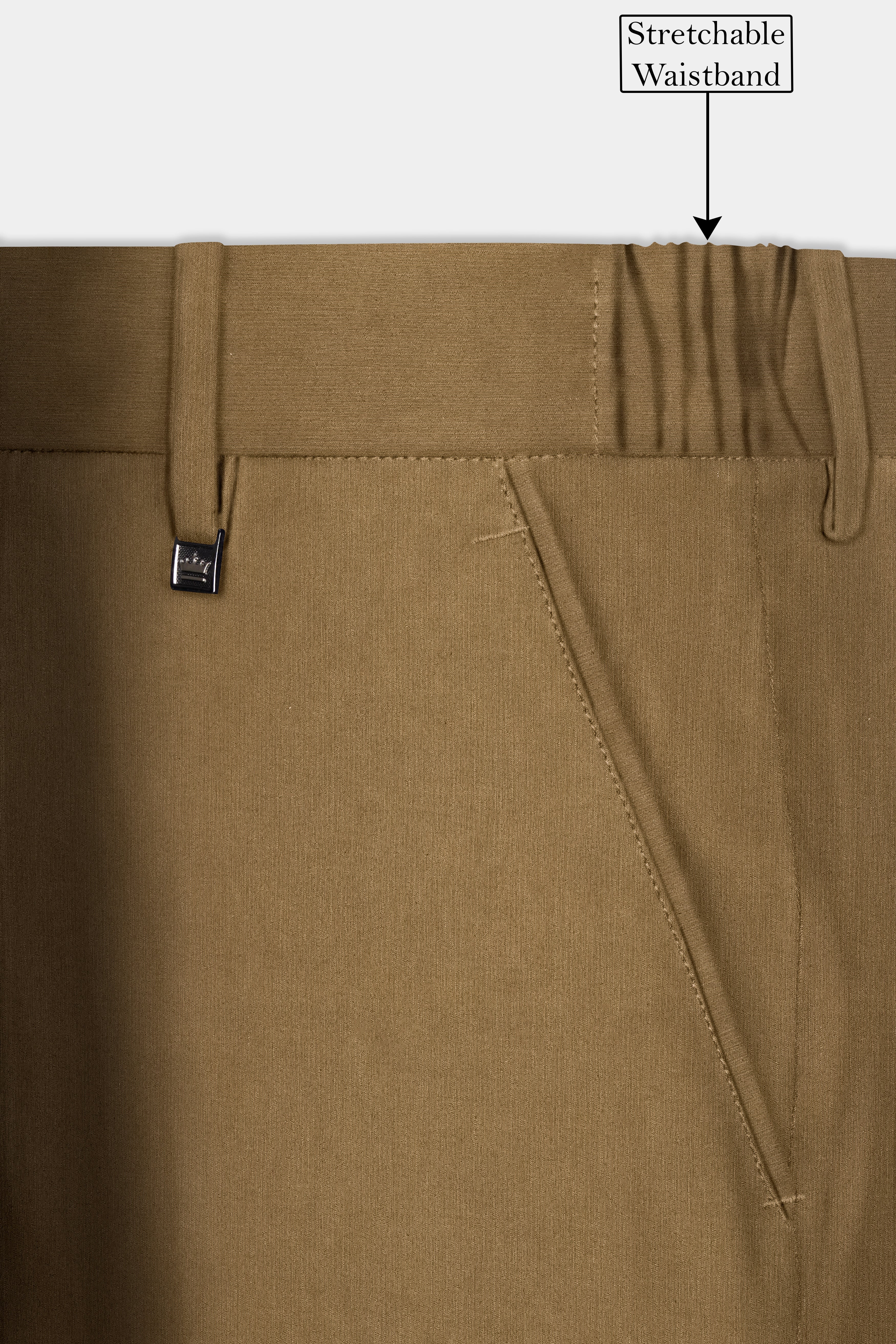 Sandrift Brown Solid Cotton Double Breasted Suit