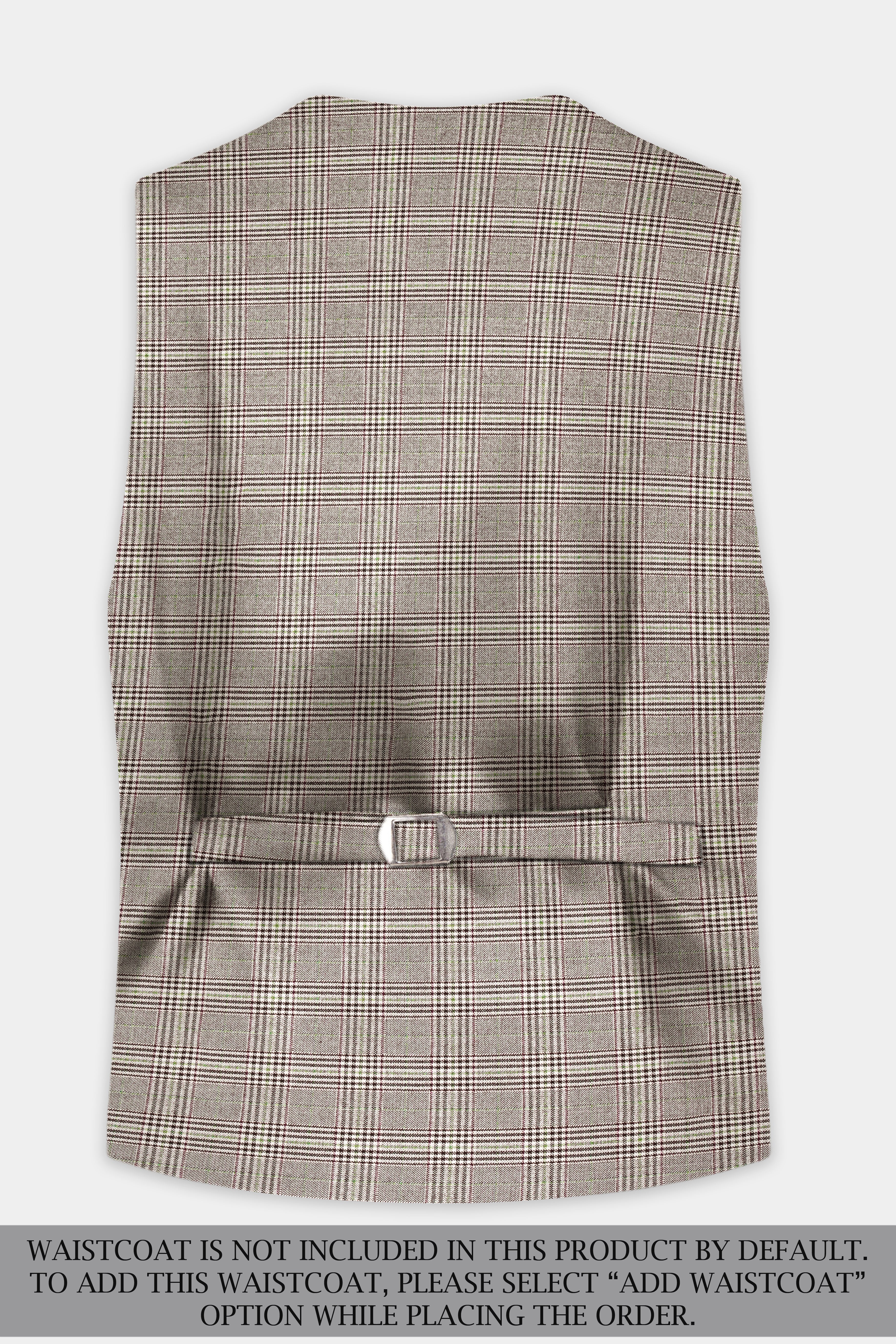 Café Noir Brown Plaid Wool Rich Single Breasted Suit