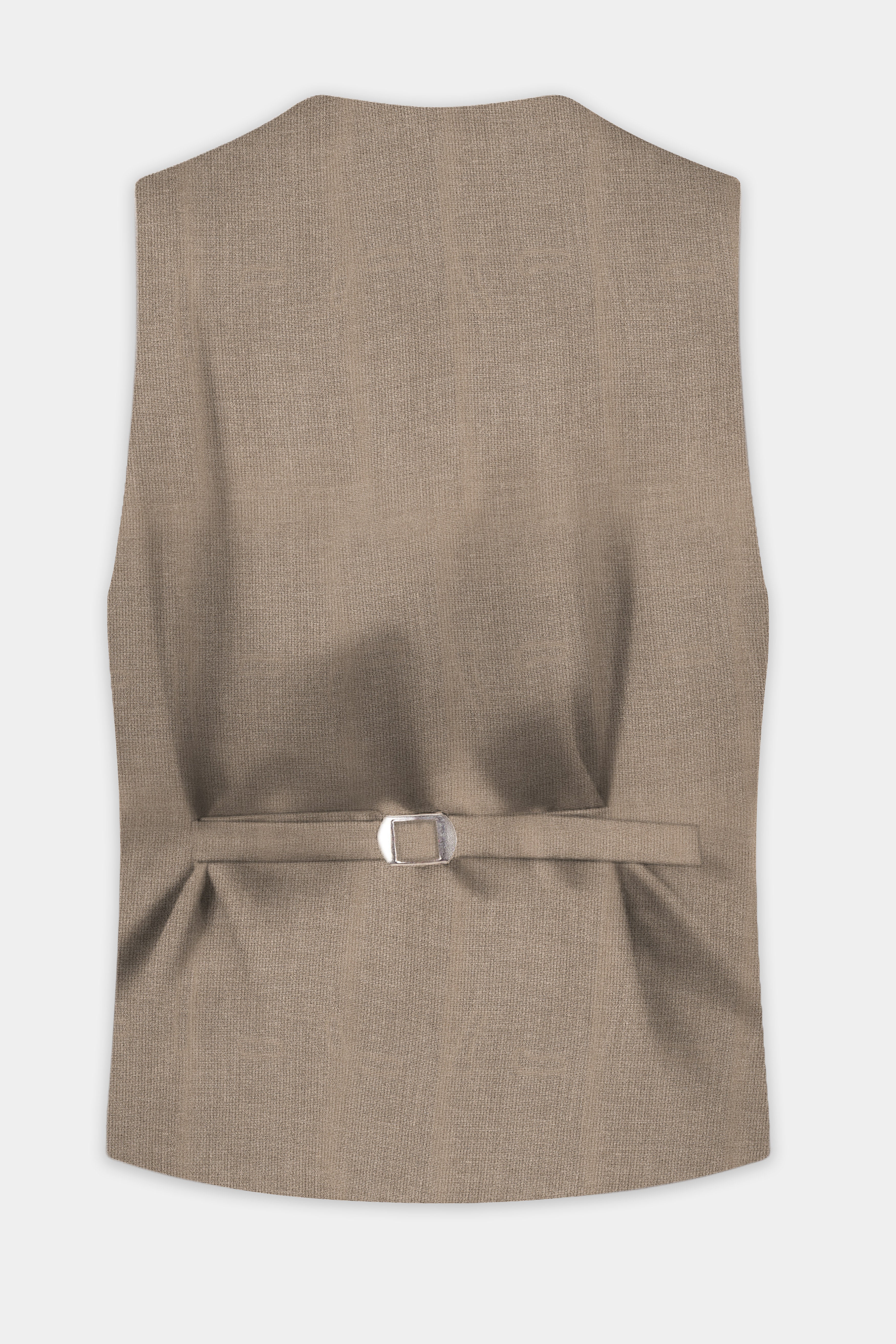 Cinereous Brown Textured Wool Rich Single Breasted Suit