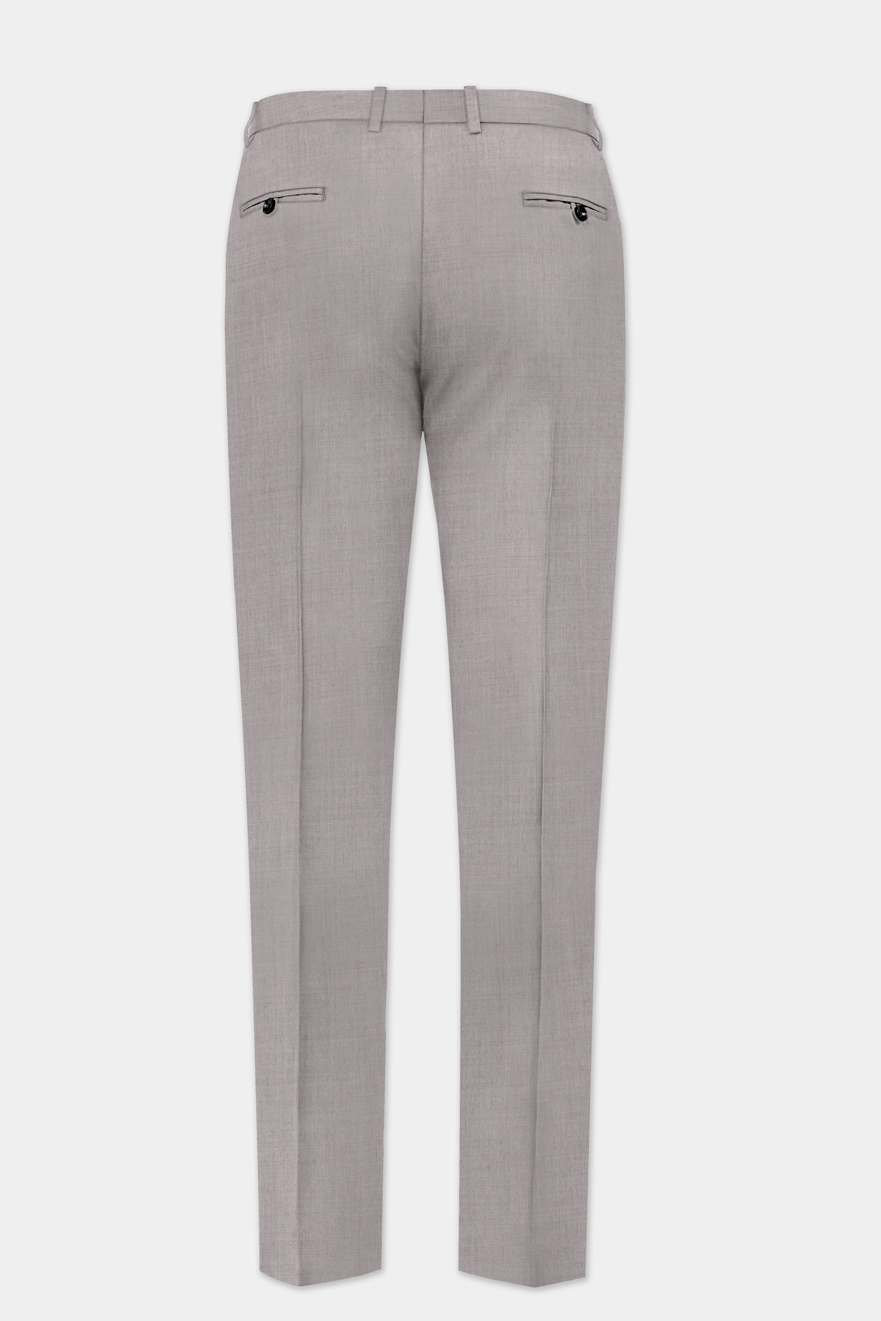 Hurricane Gray Solid Wool Rich Double Breasted Suit