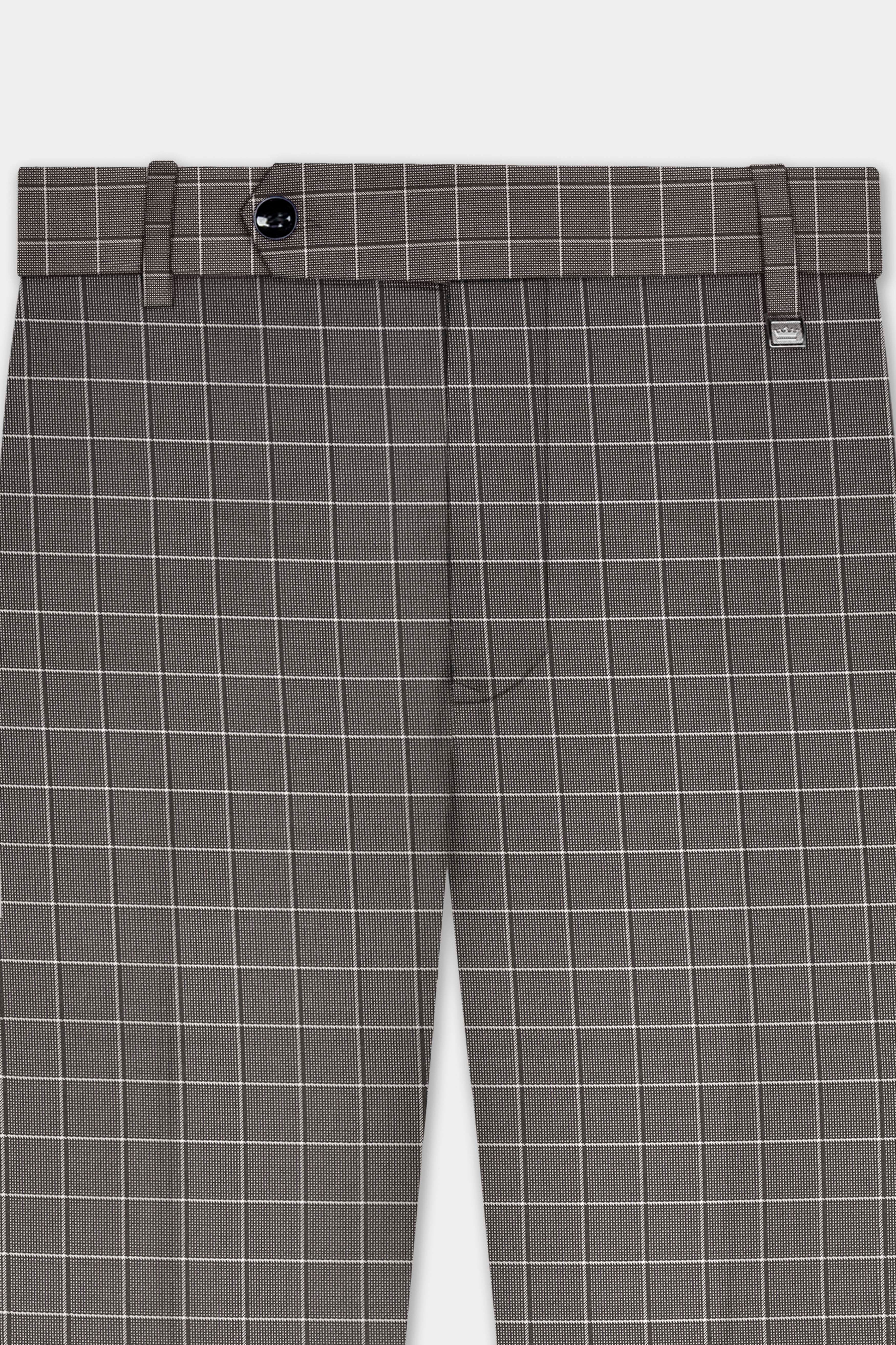 Friar Gray Plaid Wool Rich Double Breasted Suit