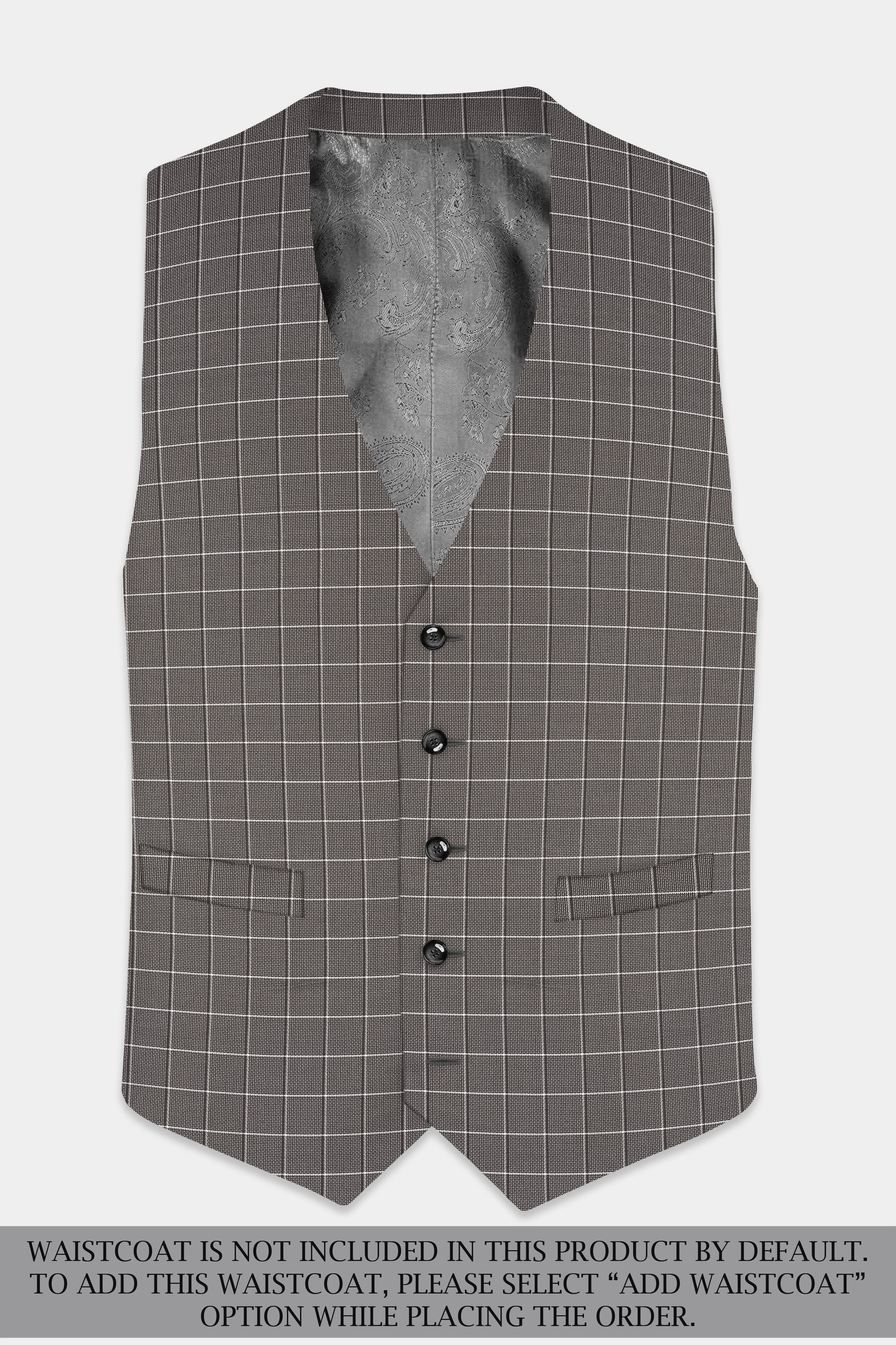 Friar Gray Plaid Wool Rich Double Breasted Suit