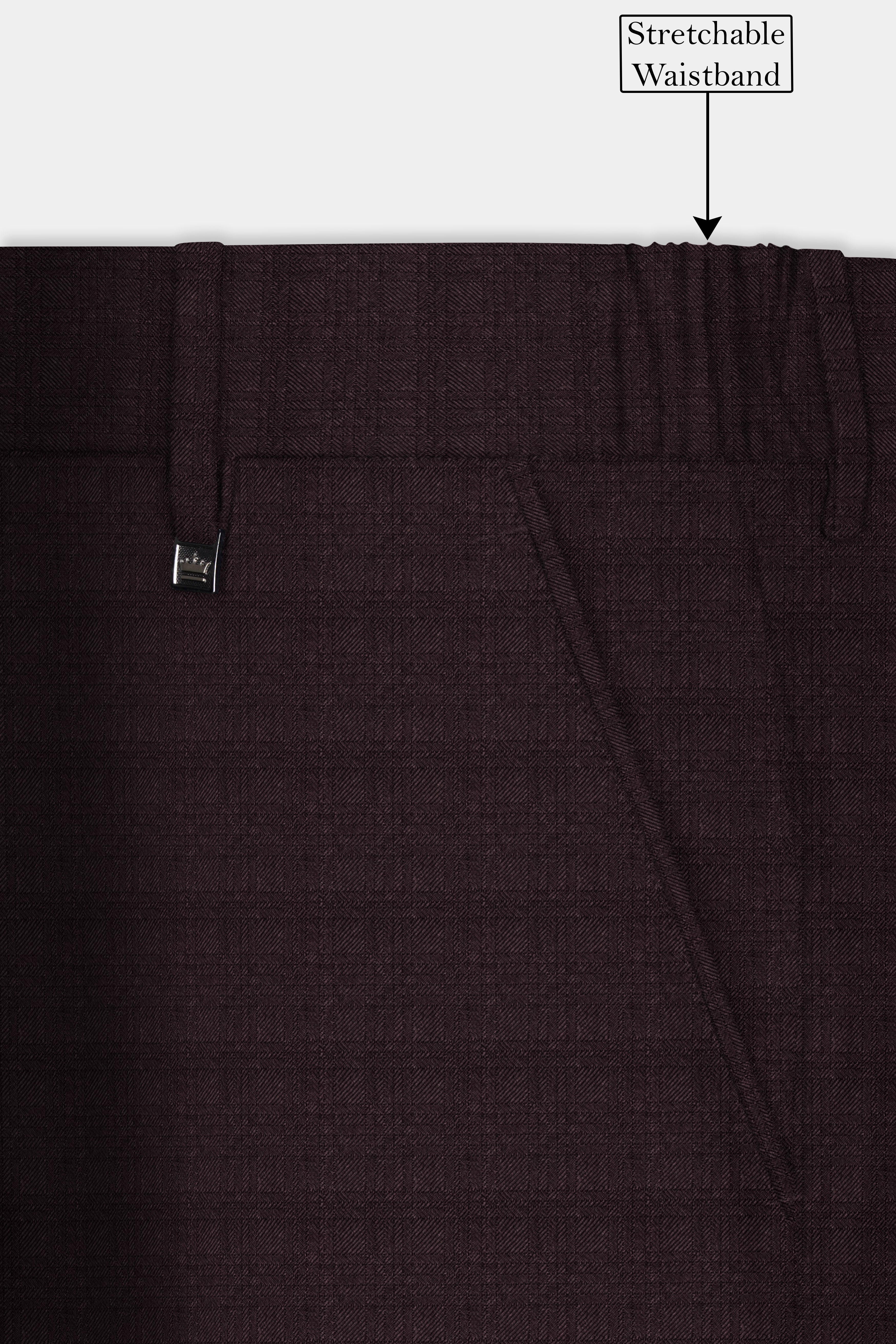 Bitrot Maroon Textured Wool Rich Single Breasted Suit