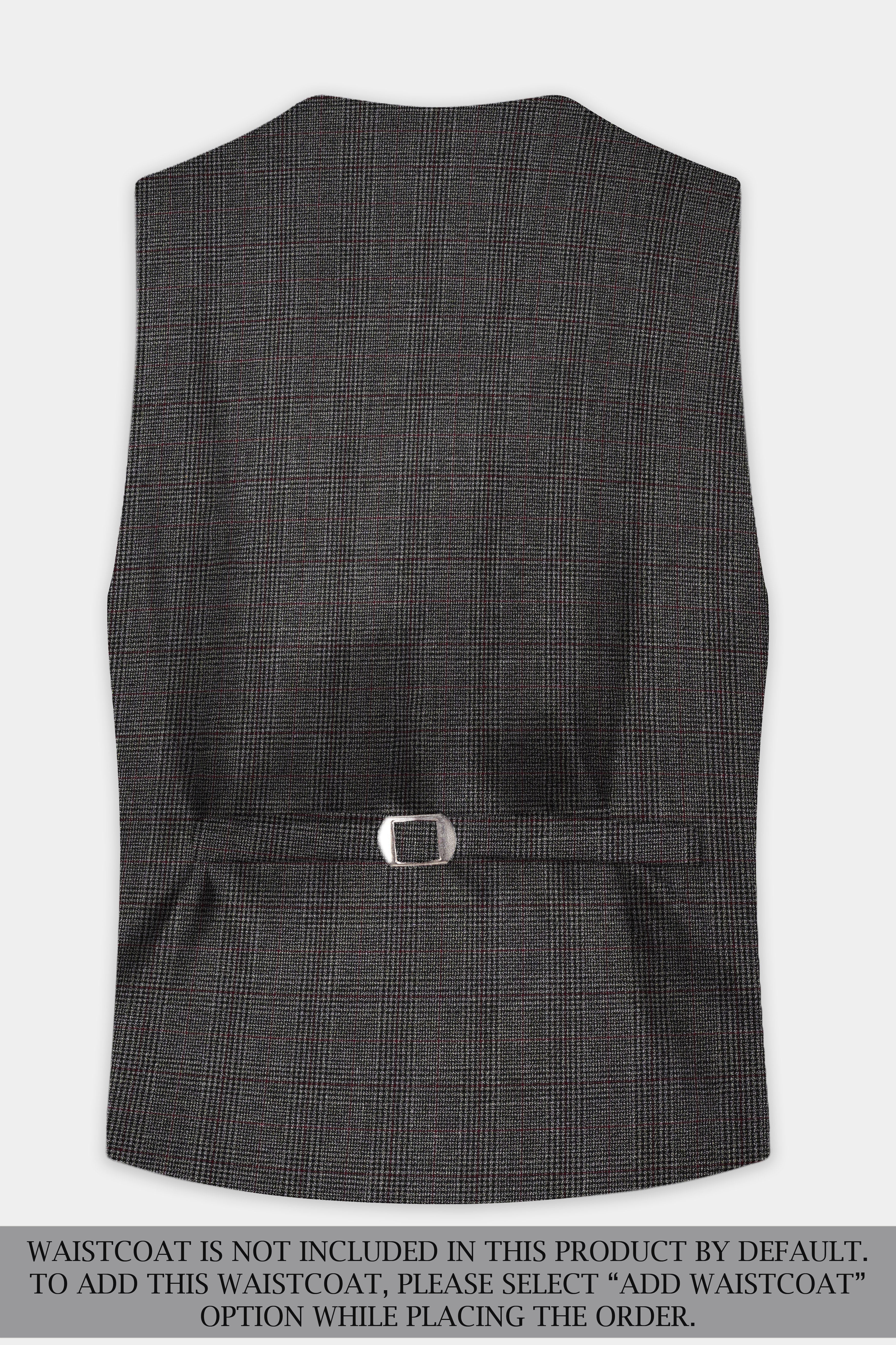 Iridium Gray Plaid Wool Rich Single Breasted Suit