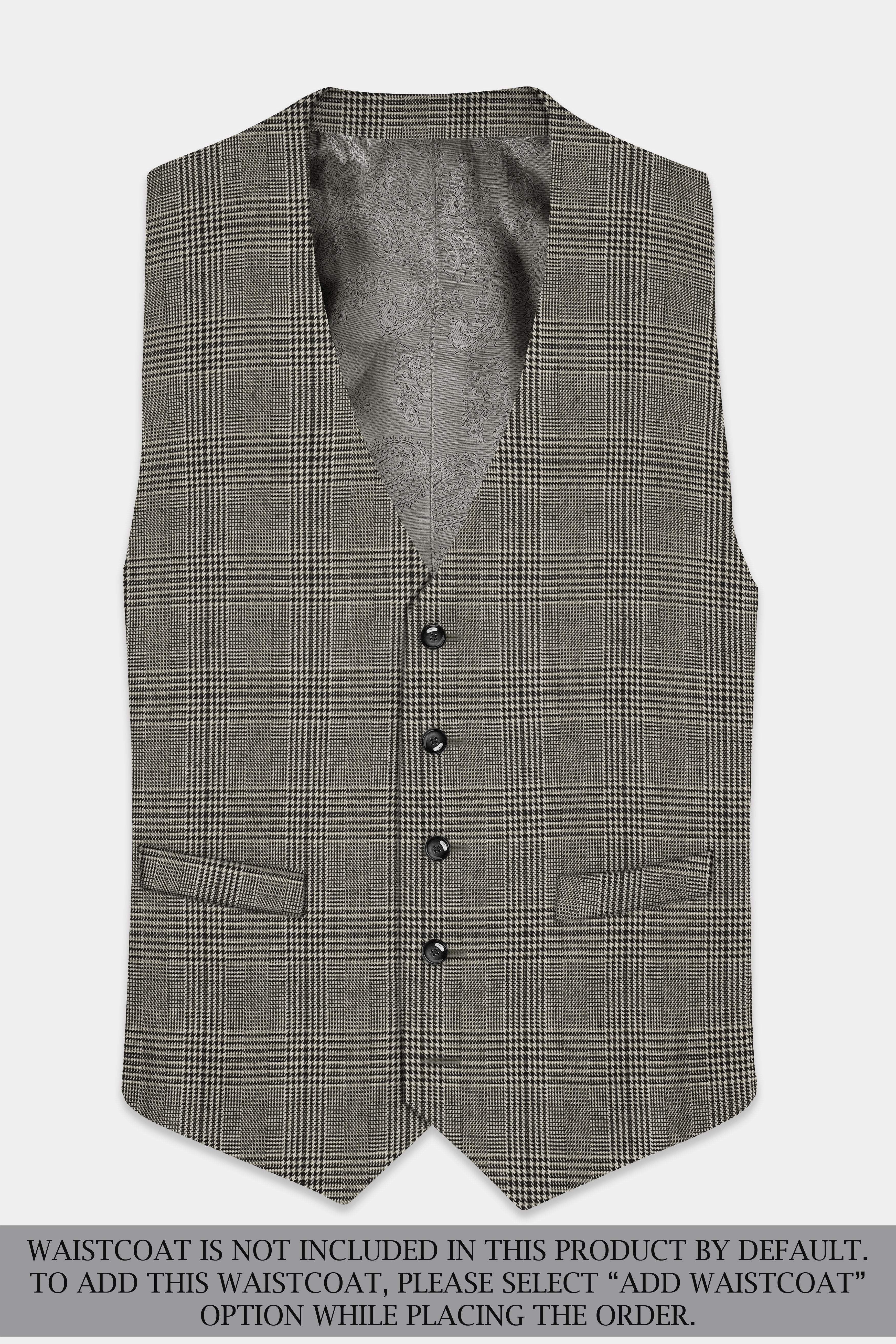 Spicy Brown Plaid Tweed Double Breasted Suit