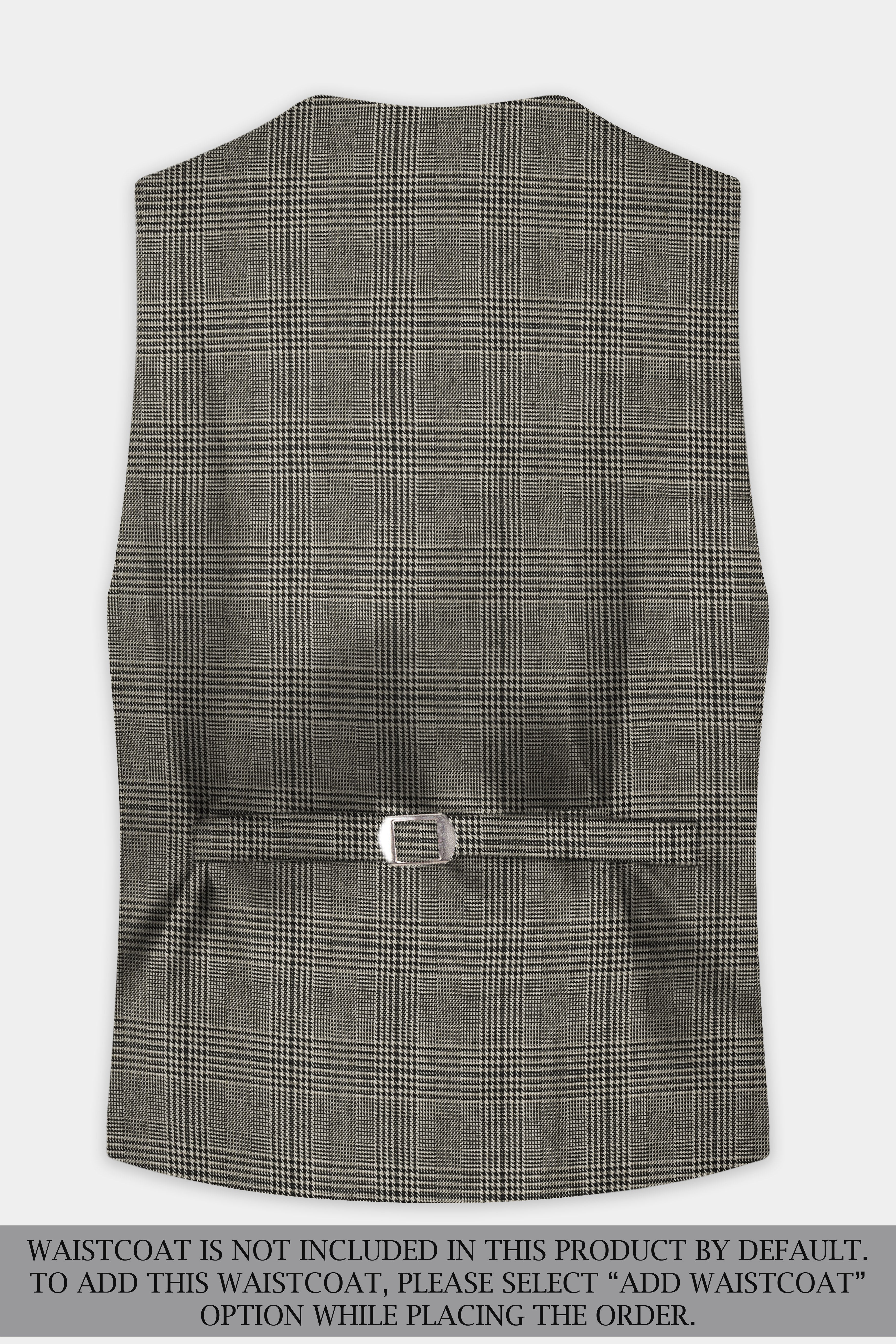 Spicy Brown Plaid Tweed Double Breasted Suit