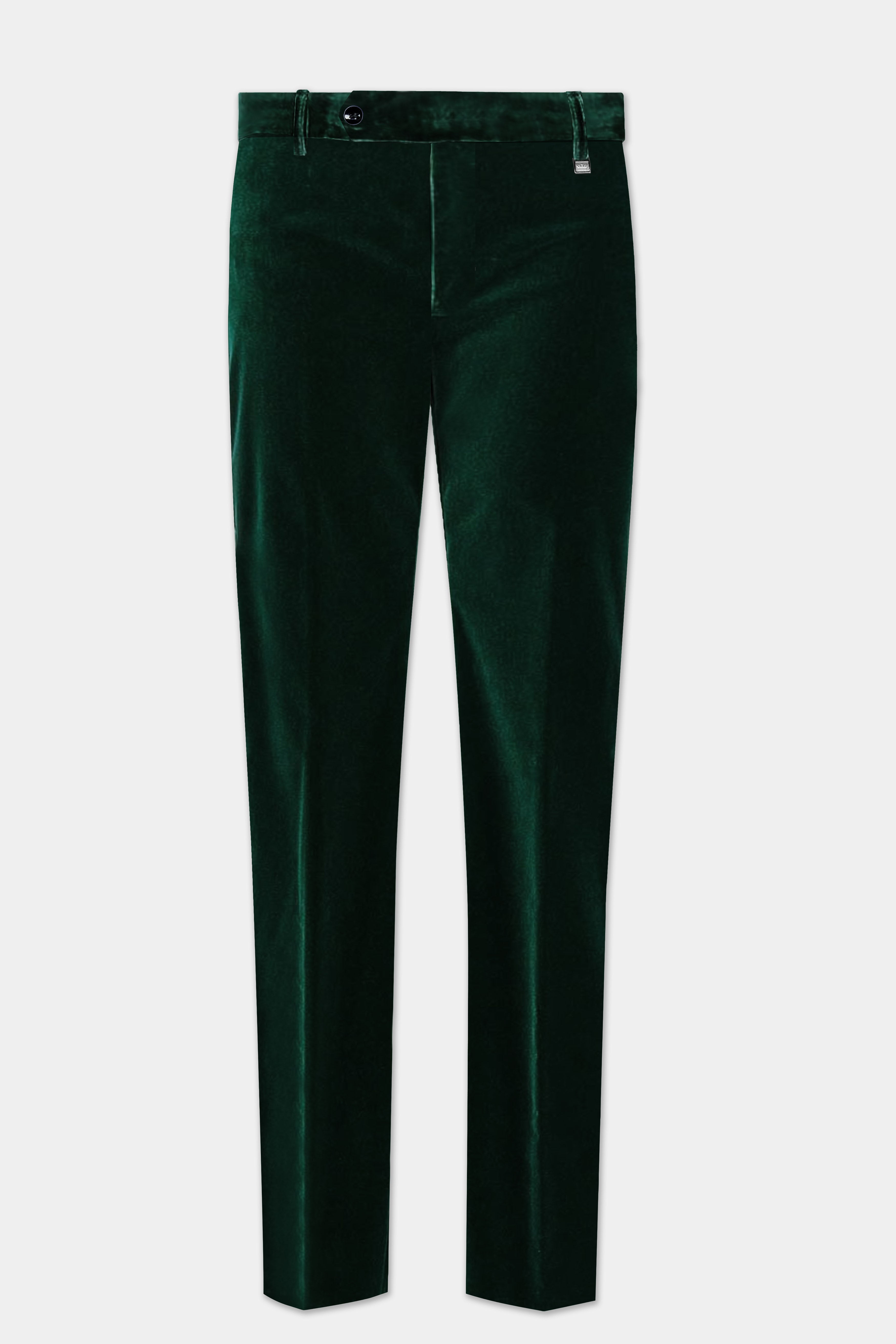 Emerald Majesty-Celtic Green Velvet Peak Collar Tuxedo Suit