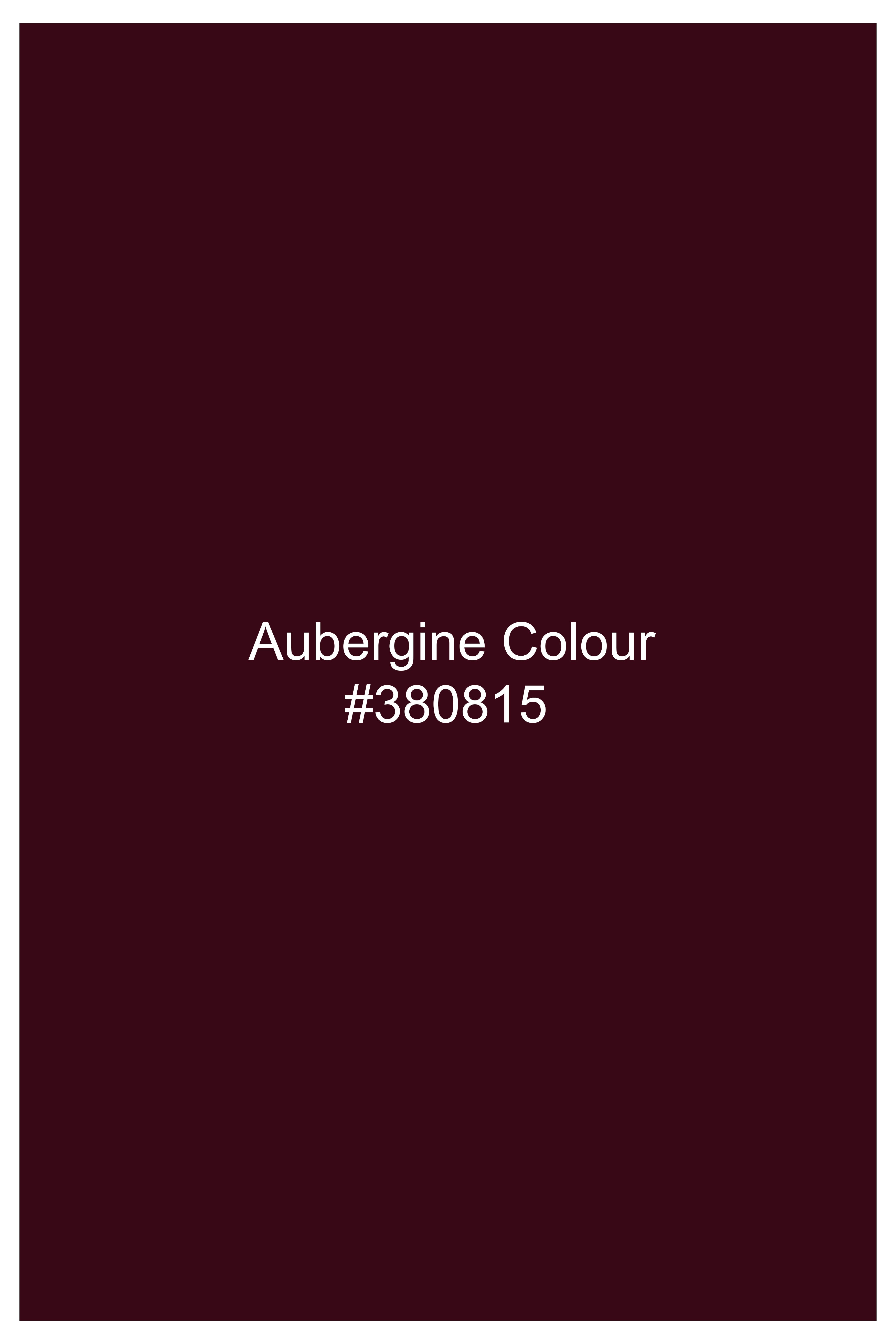 Crimson Opulence-Aubergine Red Velvet Peak Collar Tuxedo Suit