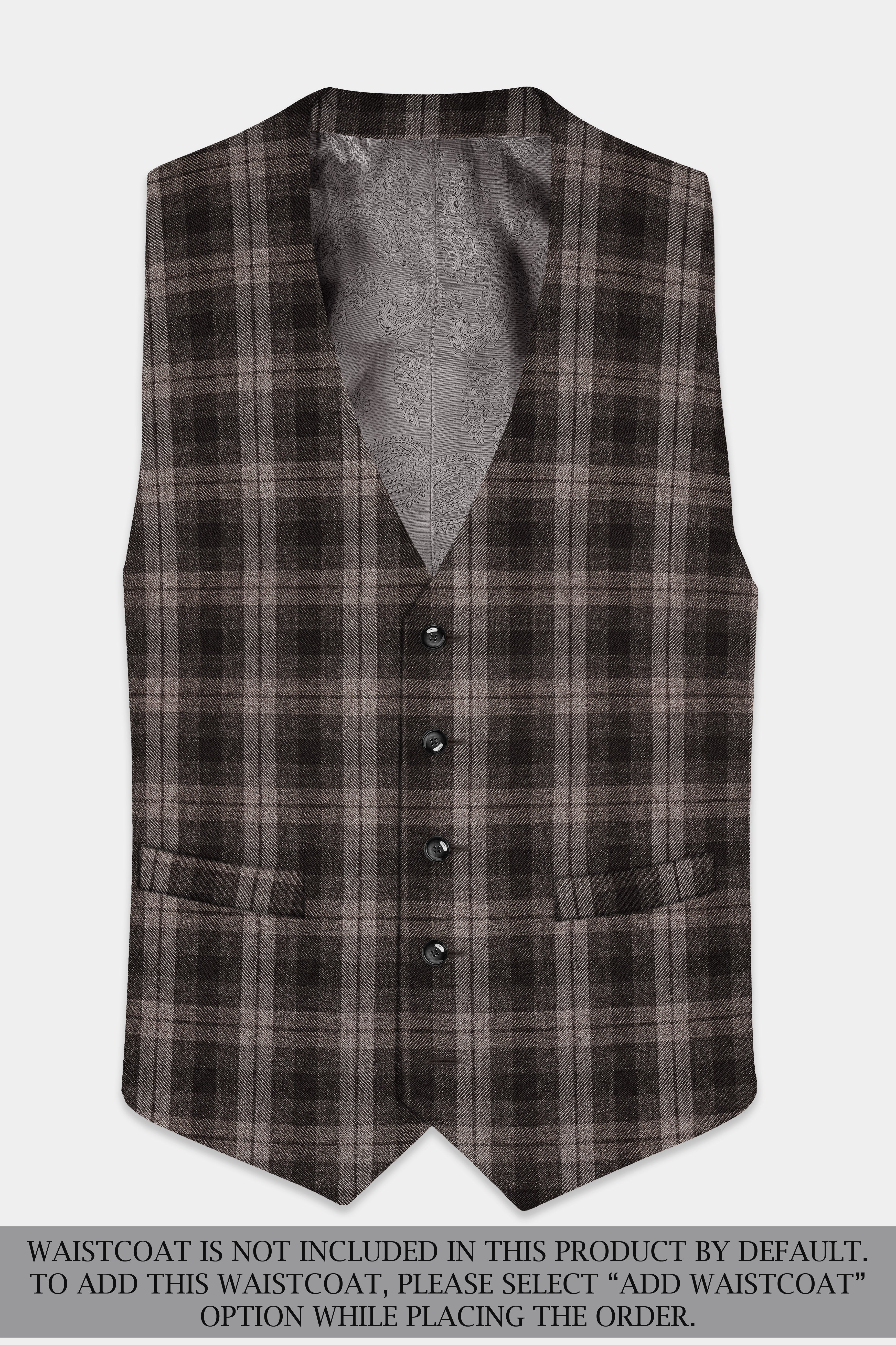 AutumnHaven-Umber Brown Plaid Tweed Double Breasted Suit