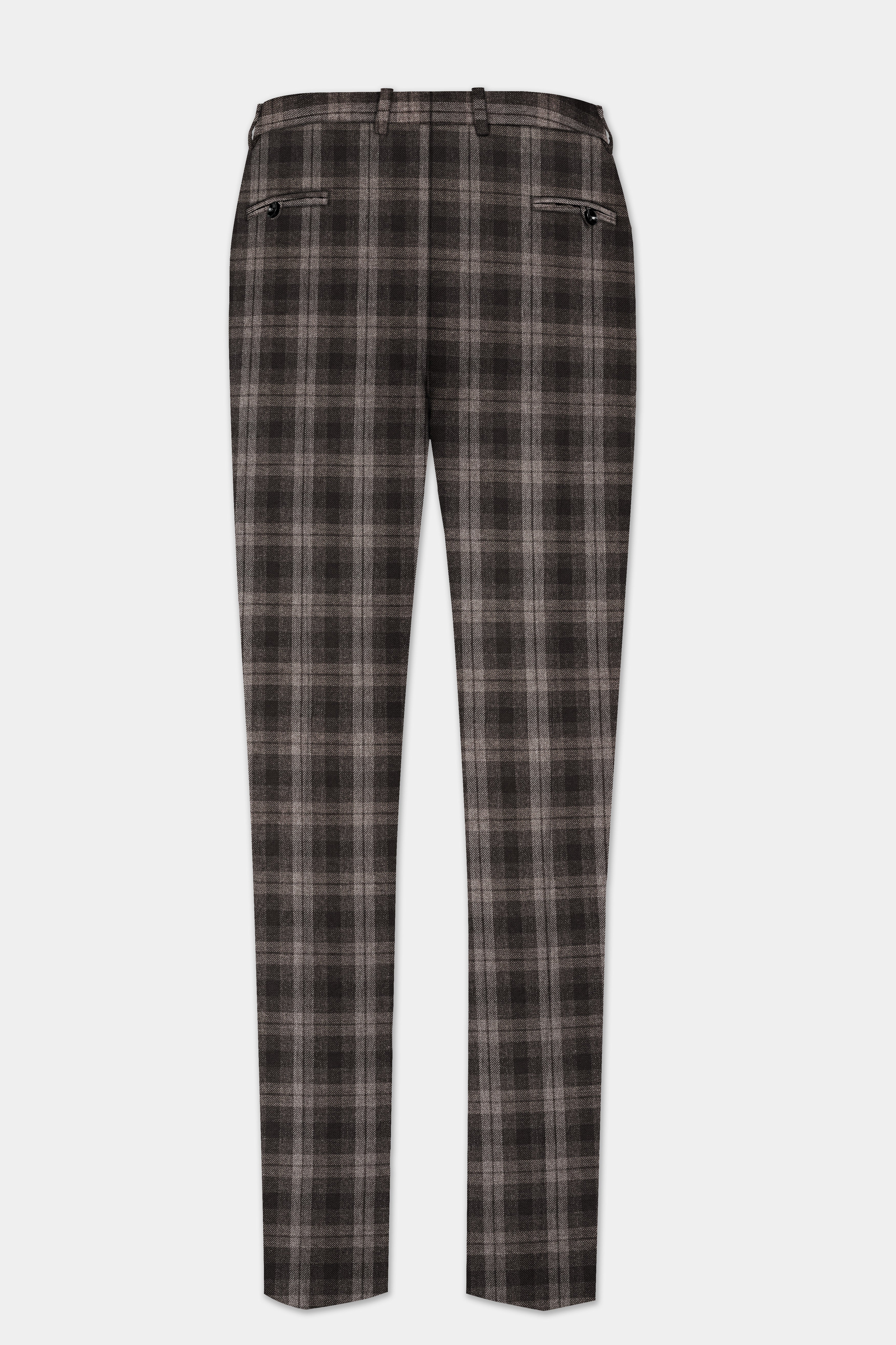 AutumnHaven-Umber Brown Plaid Tweed Single Breasted Suit