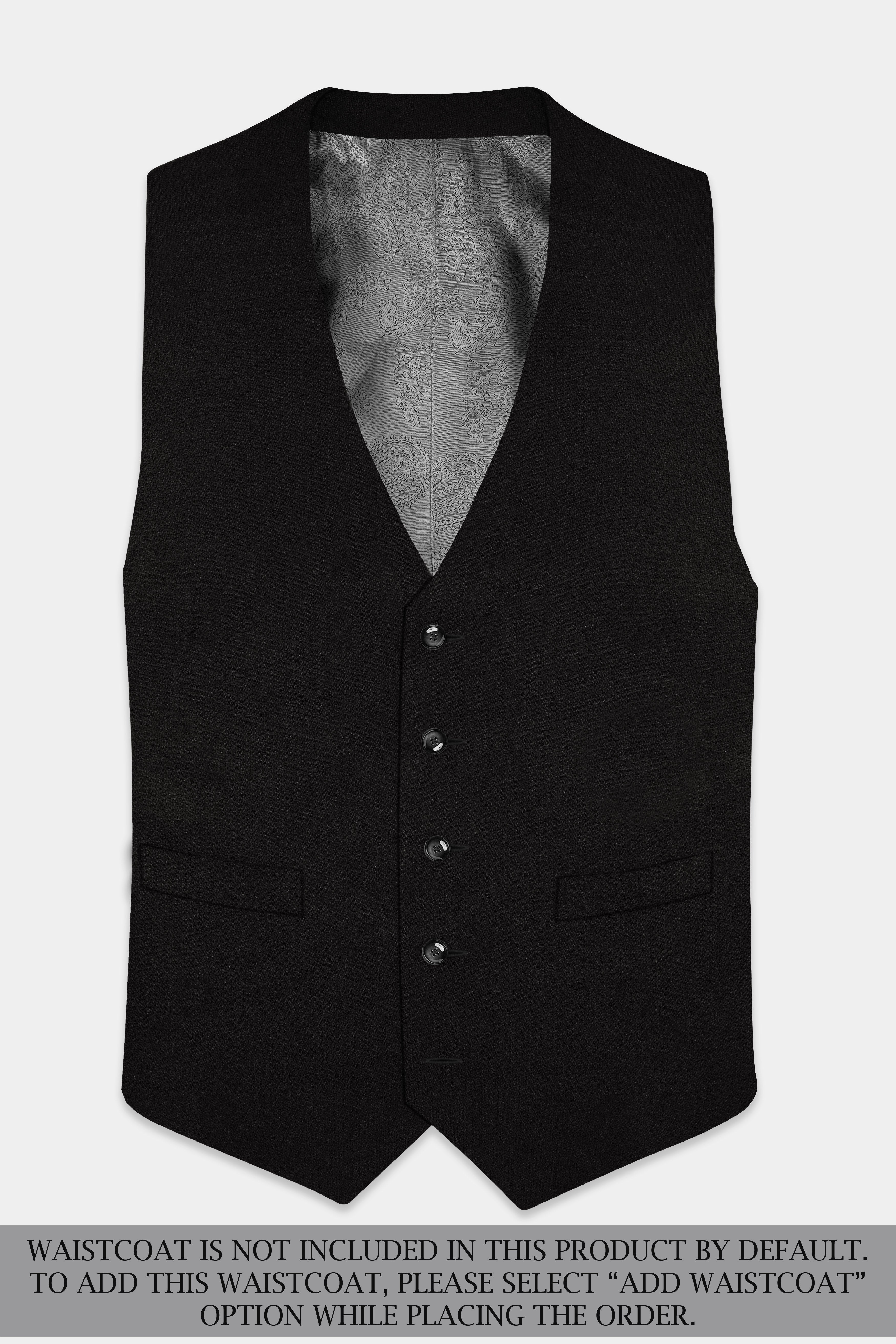 NoirFlex-Jade Black 4-Way Stretch Textured Double Breasted Suit