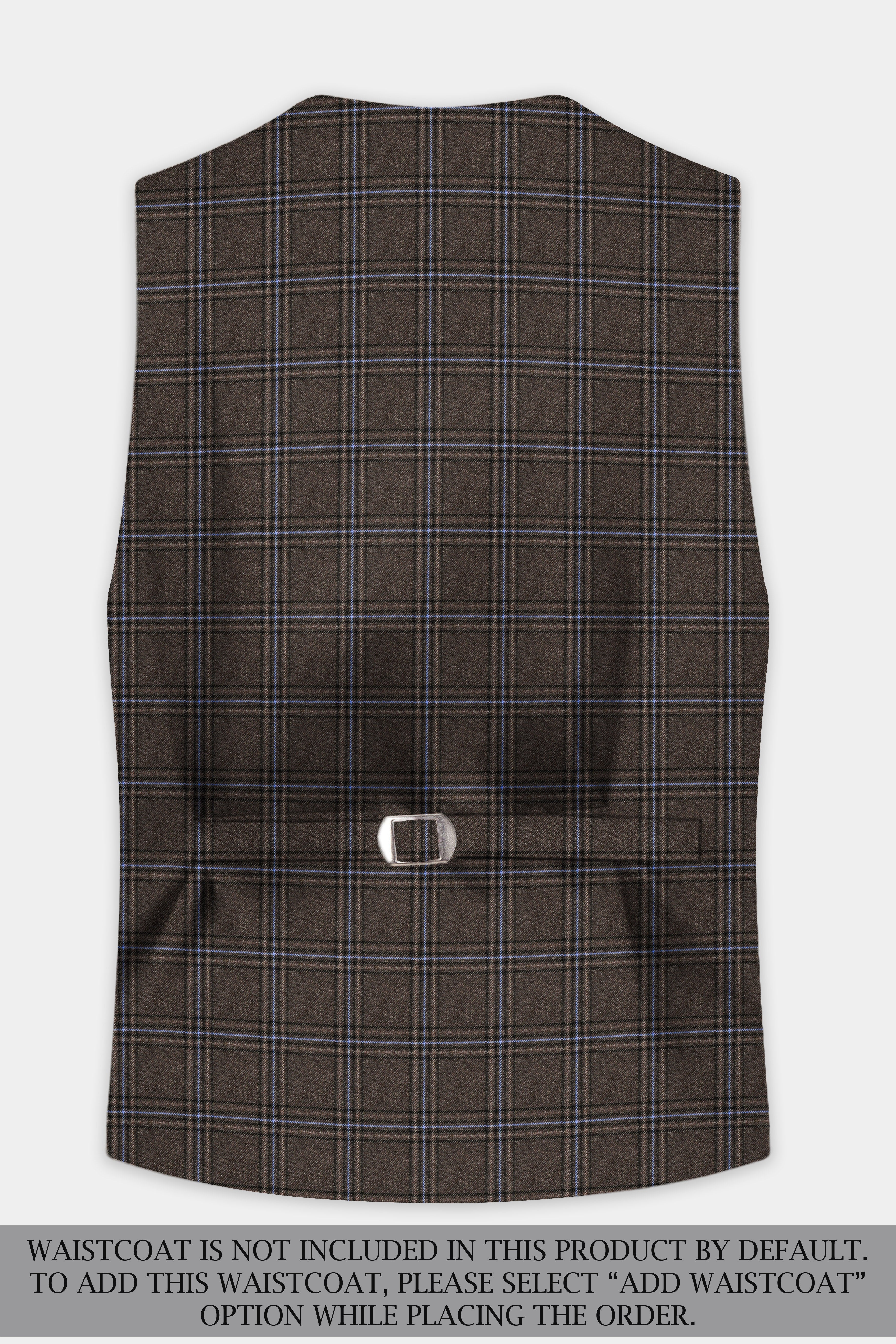 Tweed Crest-Bistre Brown Plaid Single Breasted Suit