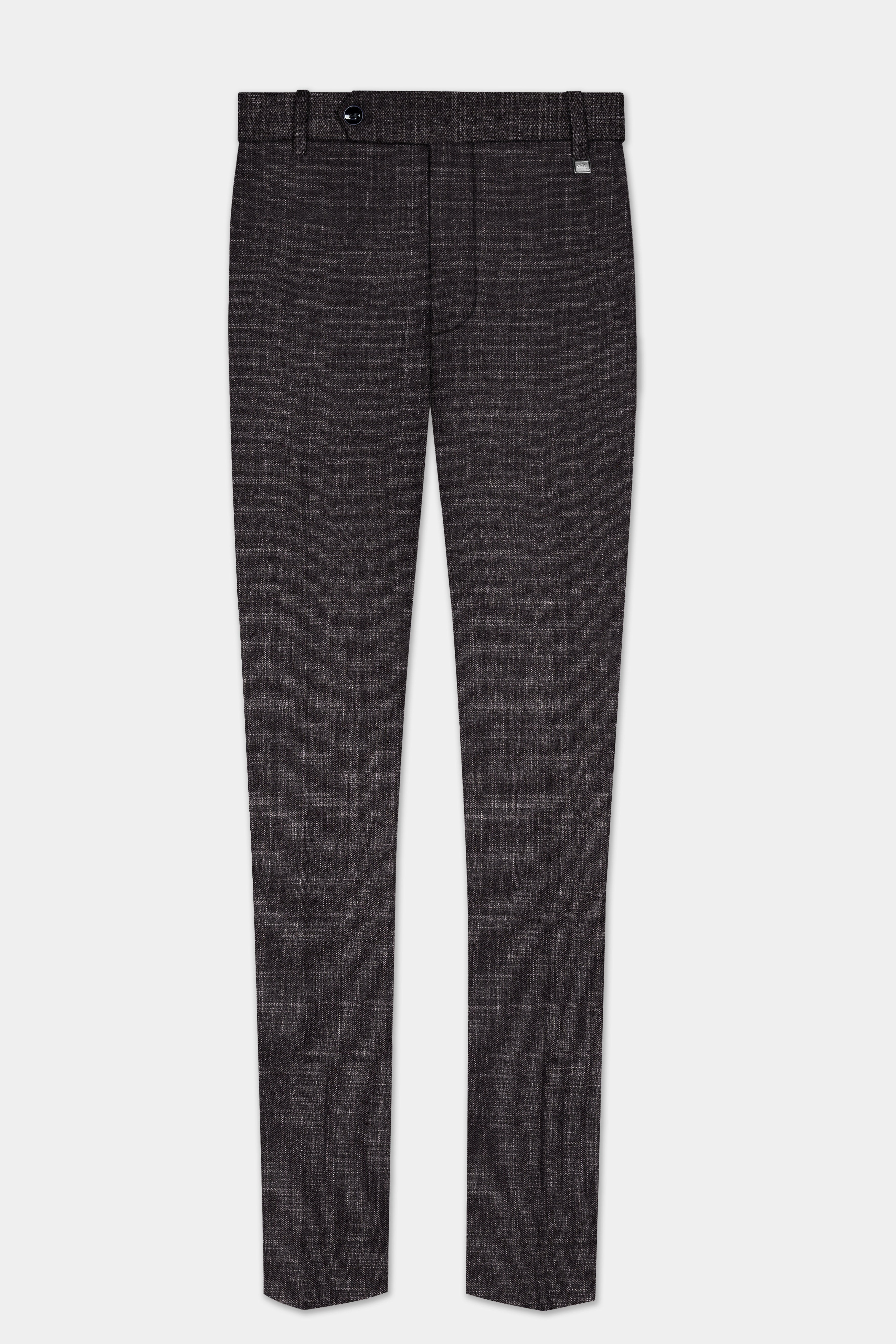 CaféNoir-Piano Brown Textured Wool Rich Single Breasted Suit