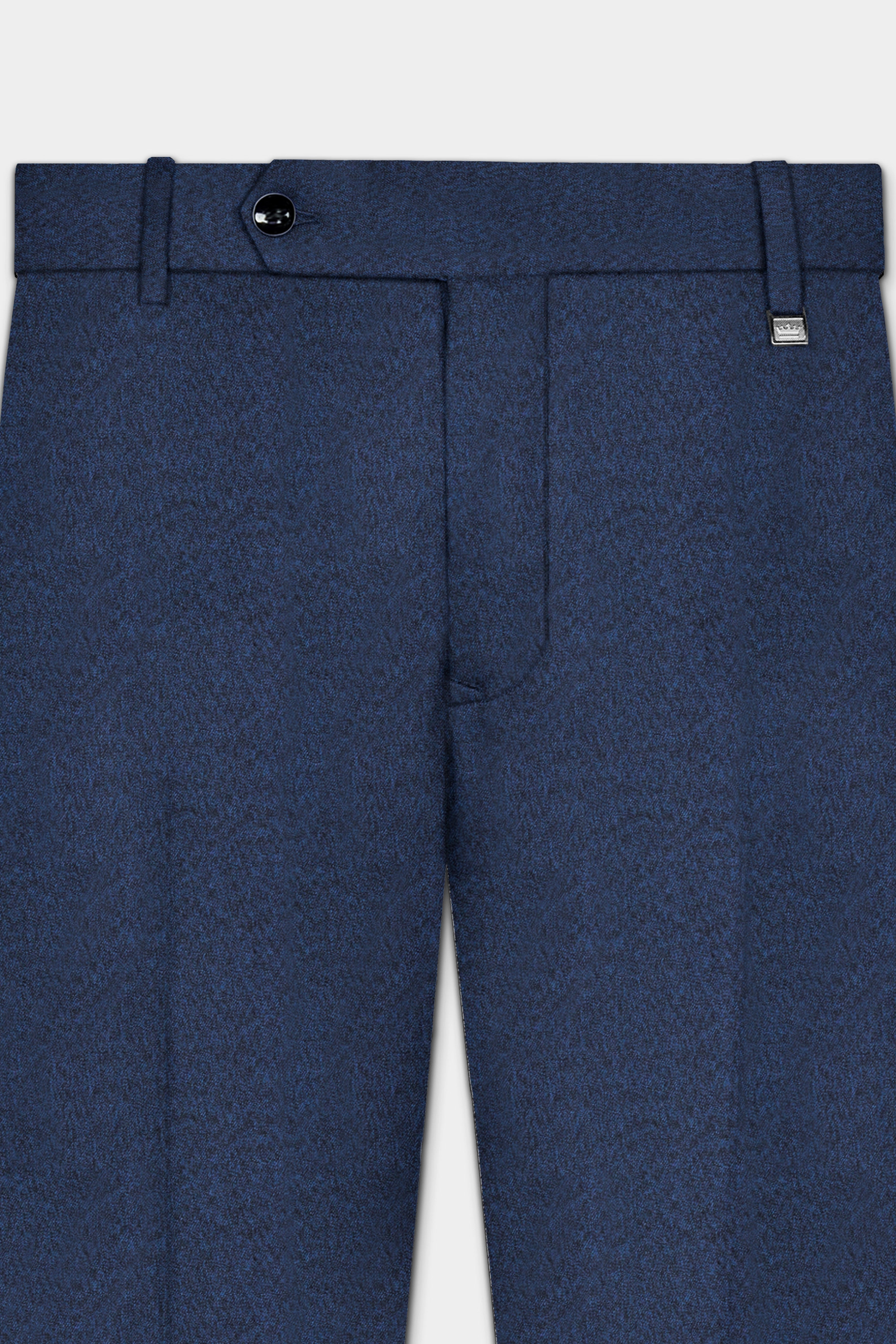 Nautical Crest-Martinique Blue Textured Cotton Double Breasted Suit