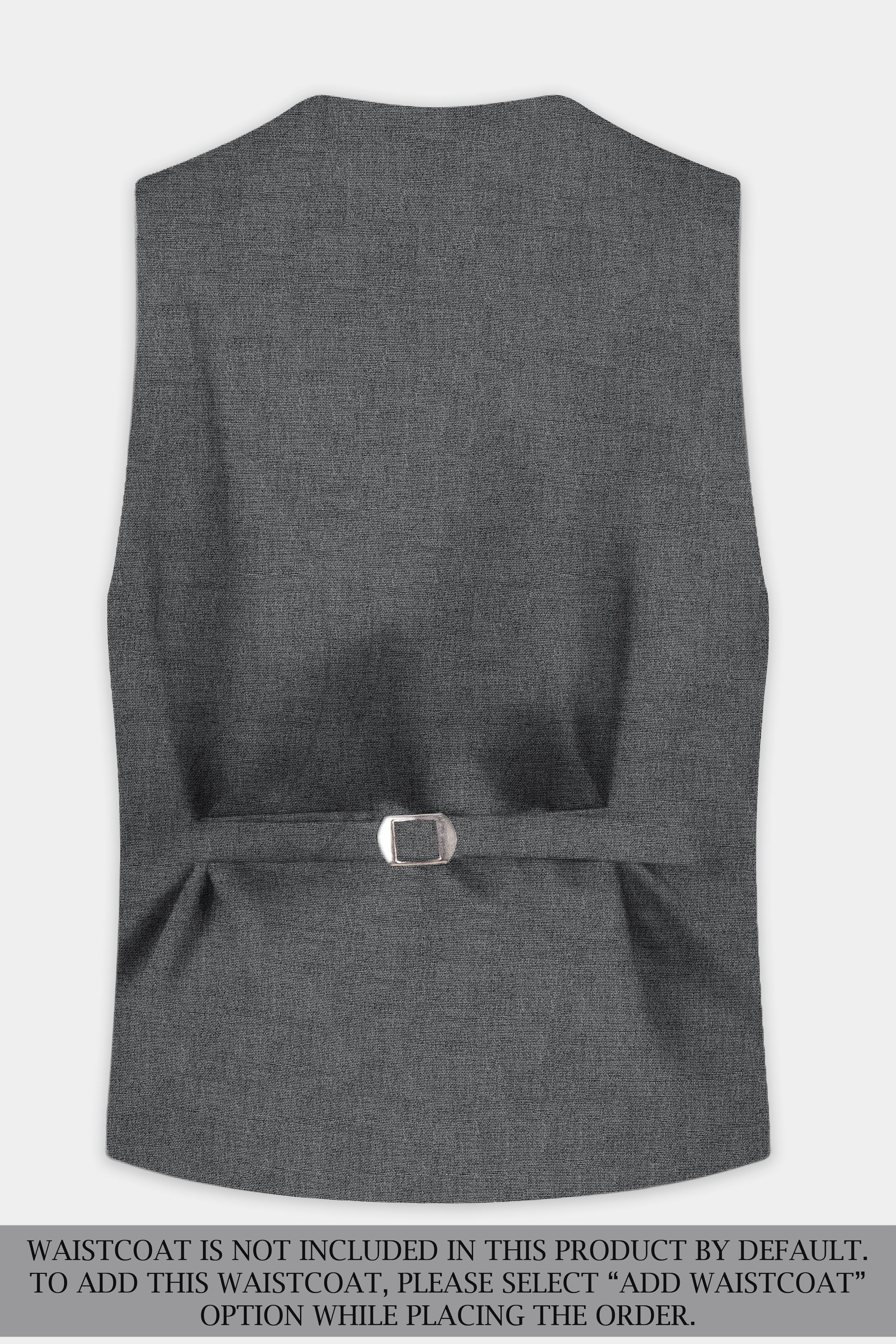 Obsidian-Vampire Gray Textured Wool Rich Double Breasted Sports Suit