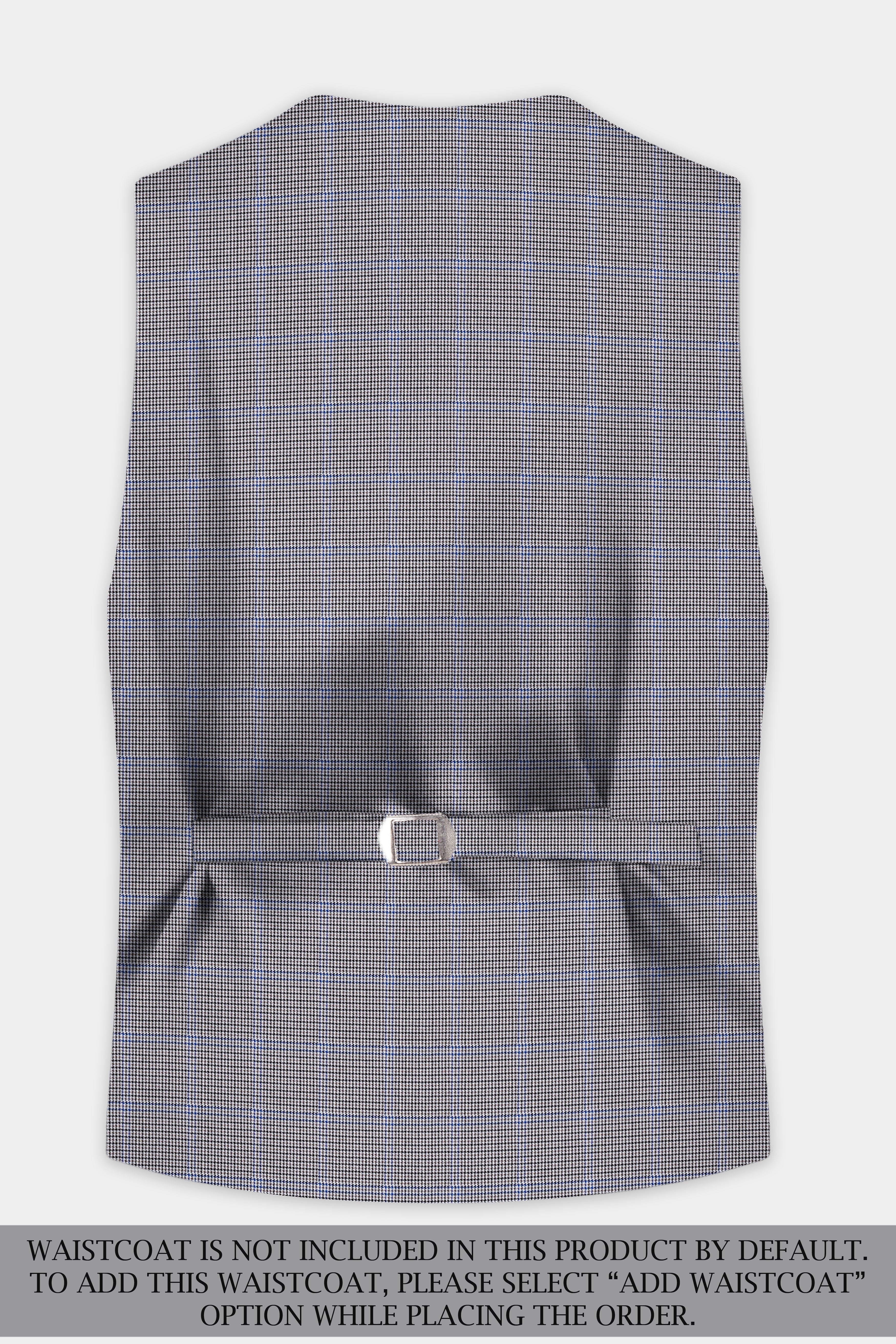 Aristo Blue-Dolphin Gray Plaid Wool Rich Single Breasted Suit