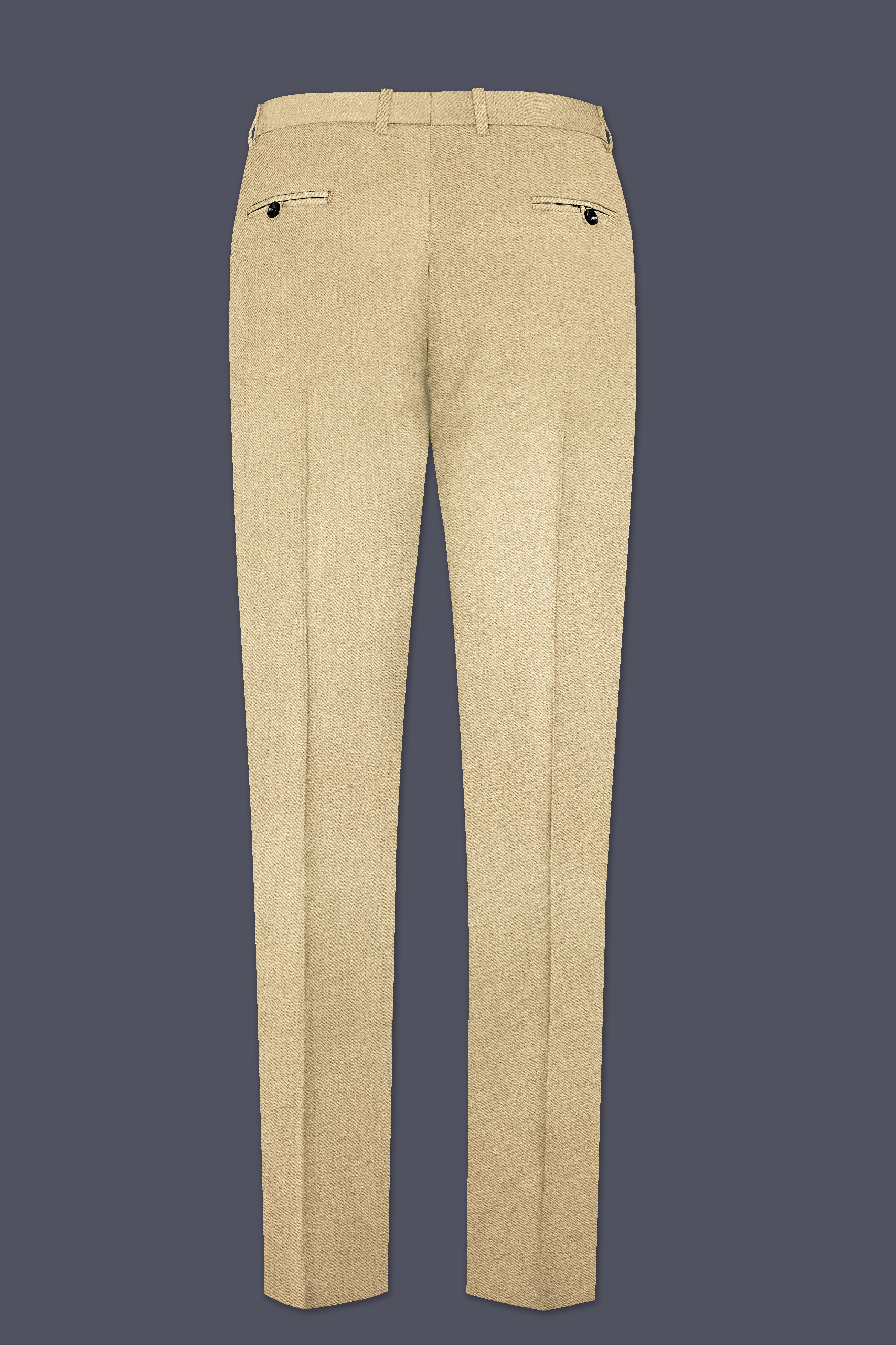 Ecru Classic-Pavlova Cream Solid Wool Rich Bandhgala Suit