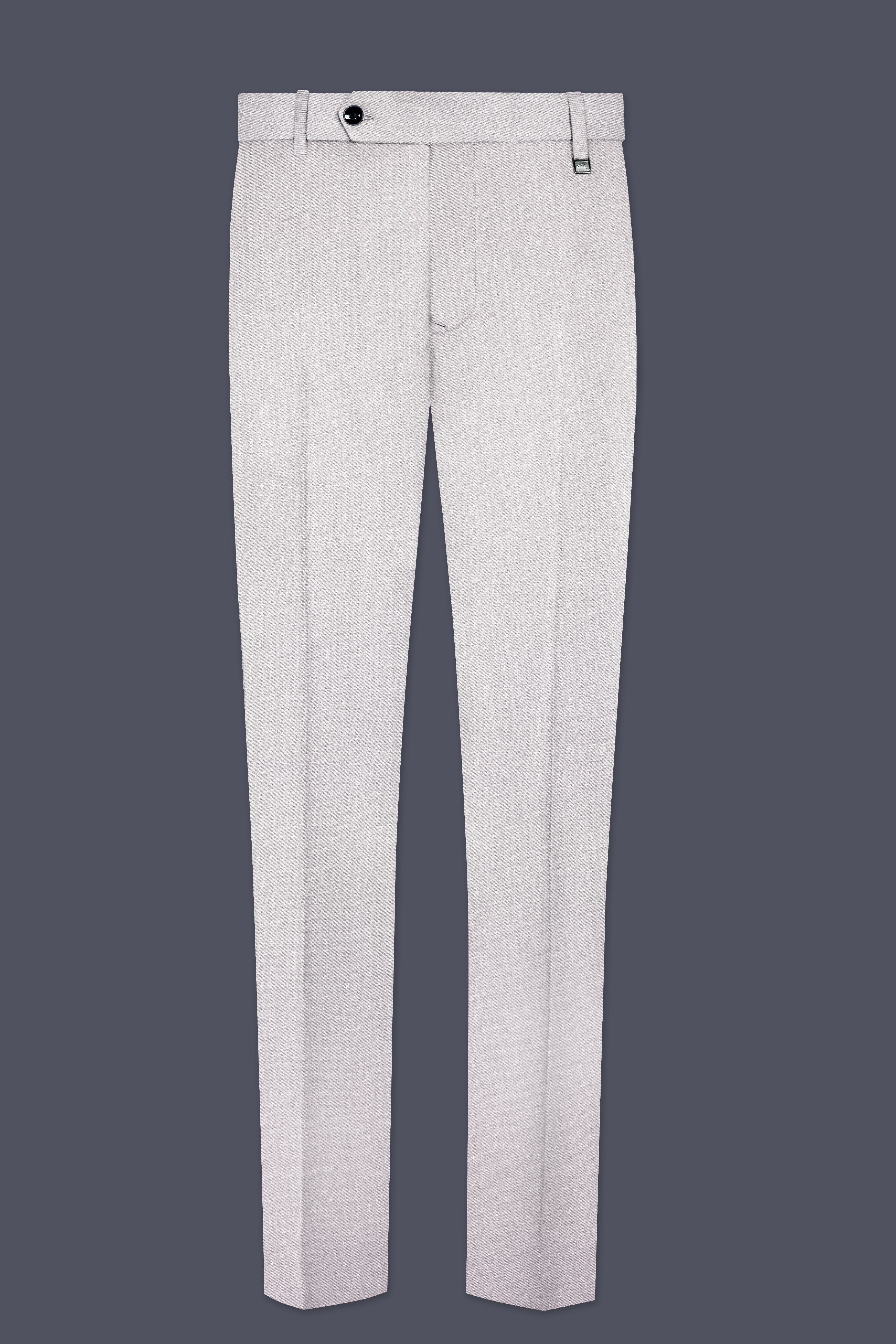 Frost Gray-Glacier Solid Wool Rich Bandhgala Suit