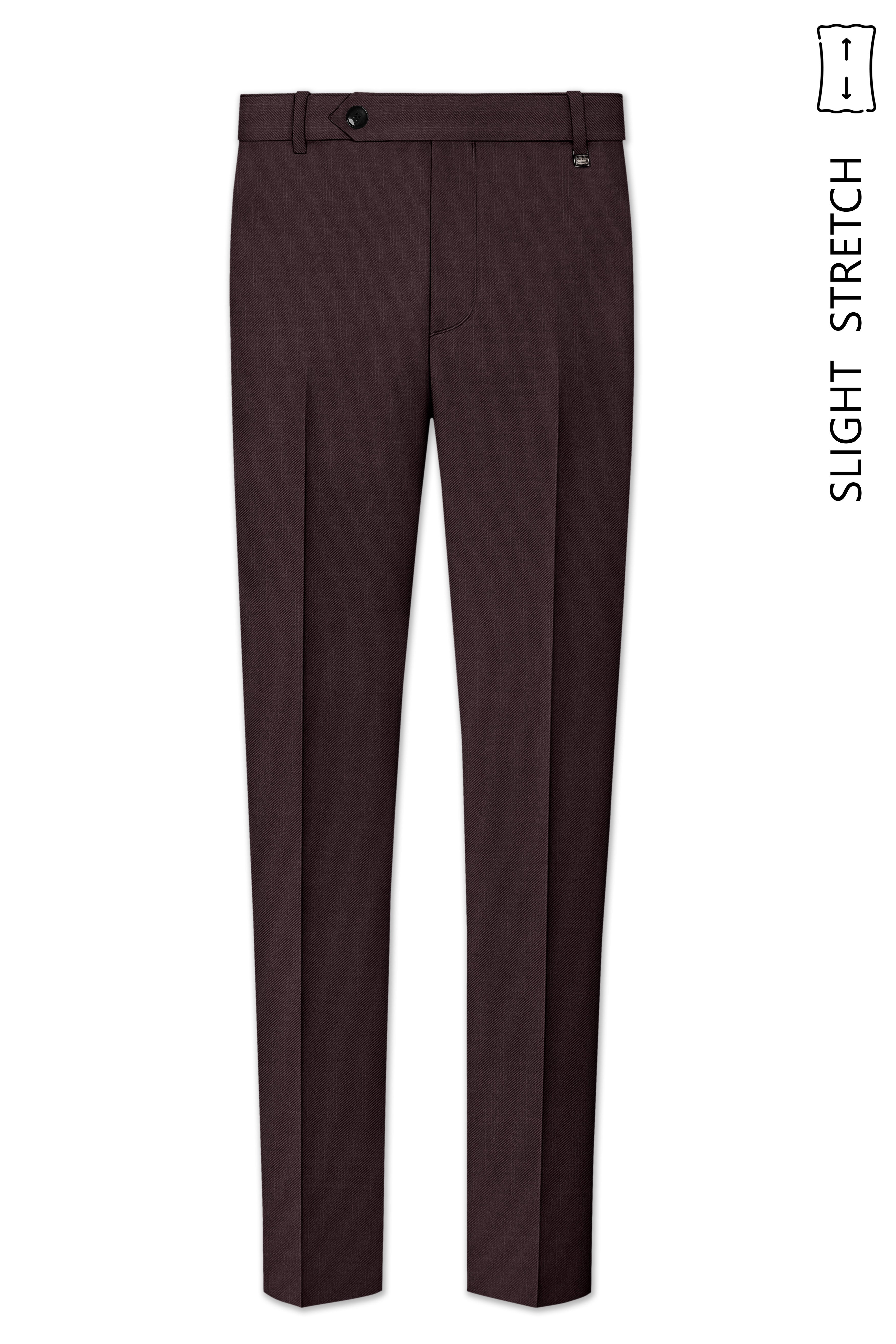 Espresso-Hickory Brown Solid Wool Rich Tuxedo Slight Stretch Suit