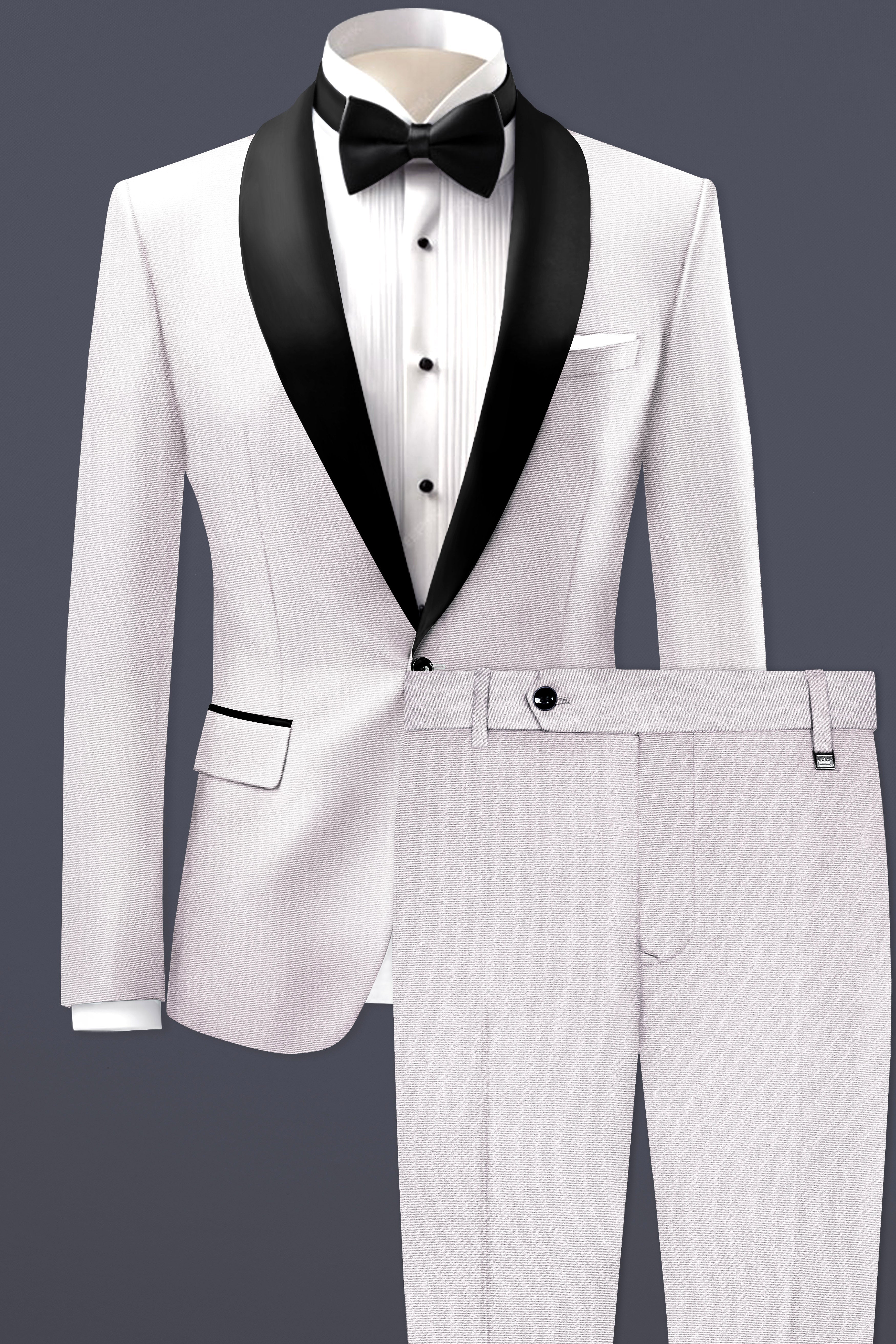 Frost Gray-Glacier Solid Wool Rich Tuxedo Suit