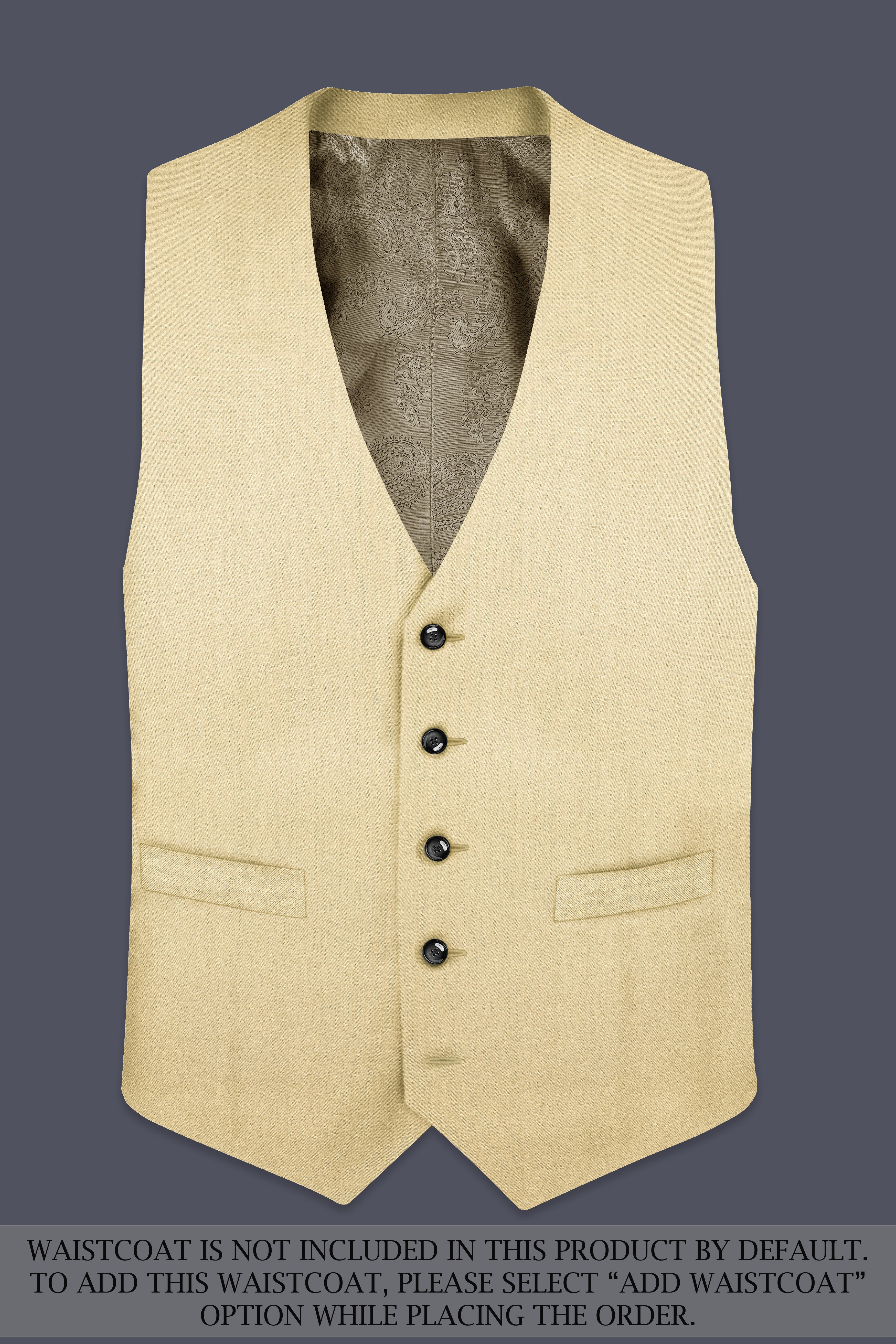 Ecru Classic-Pavlova Cream Solid Wool Rich Double Breasted Suit