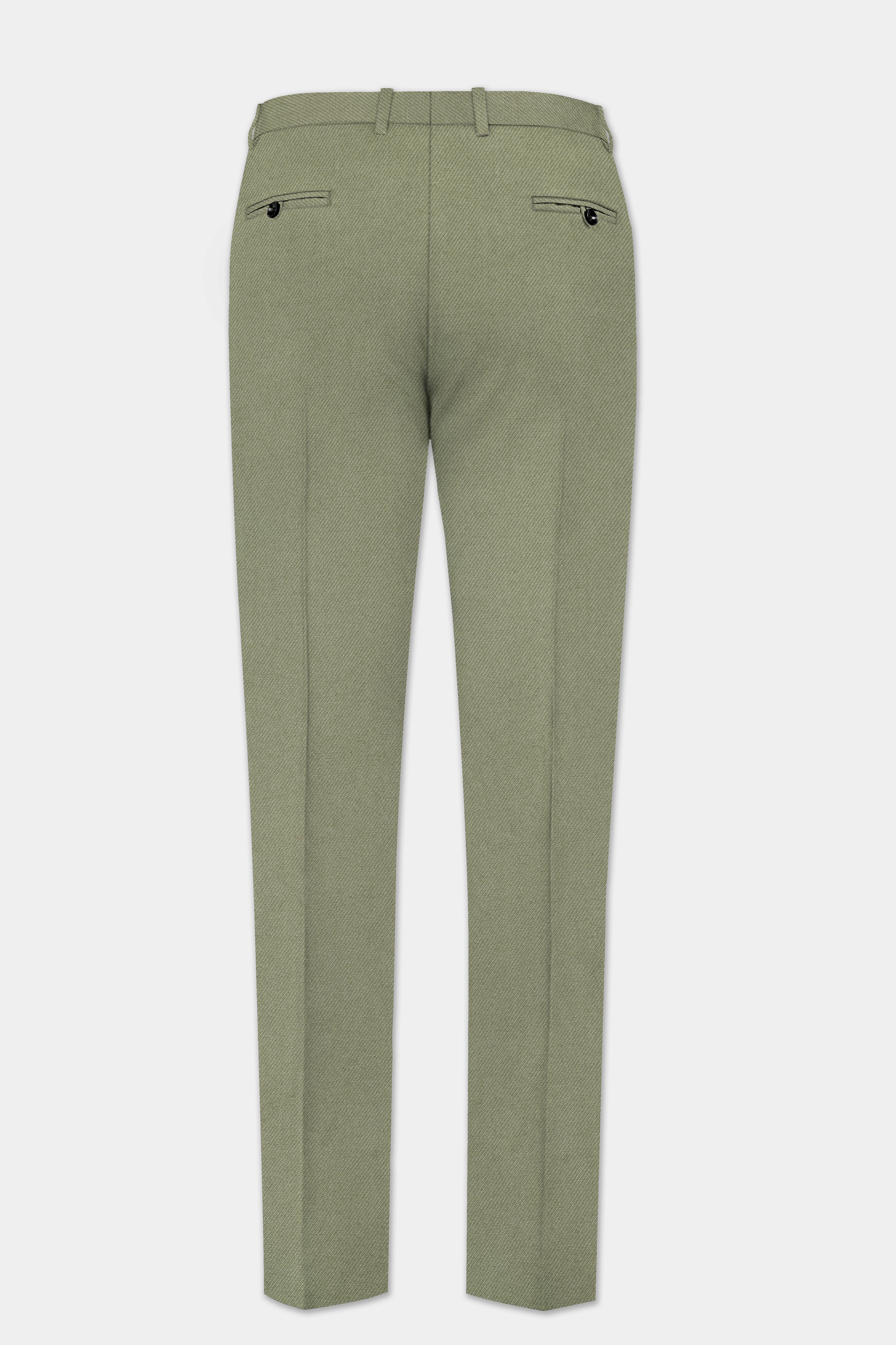 Georgette-Limed Ash Green Solid Cotton Single Breasted Suit