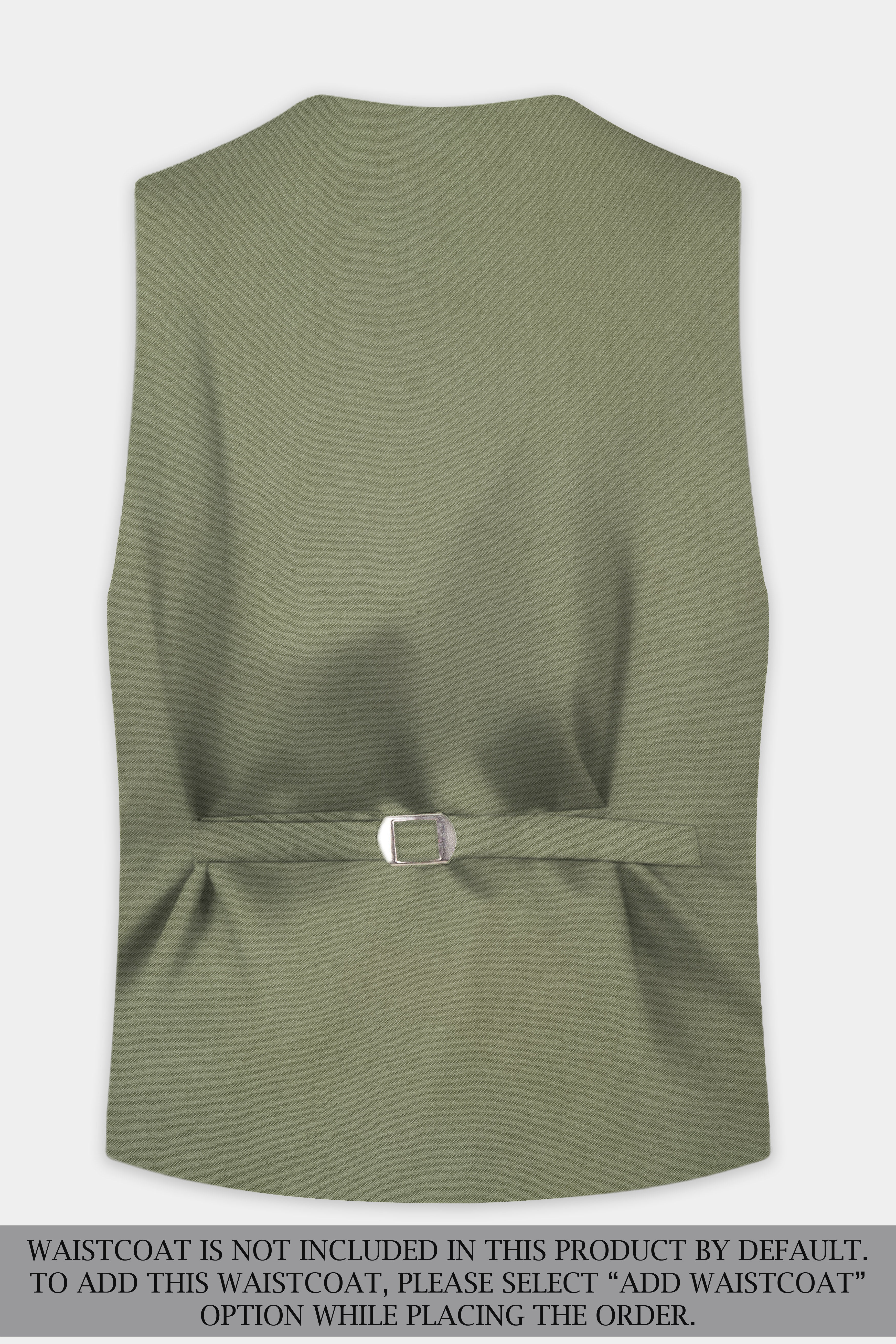 Georgette-Limed Ash Green Solid Cotton Single Breasted Suit