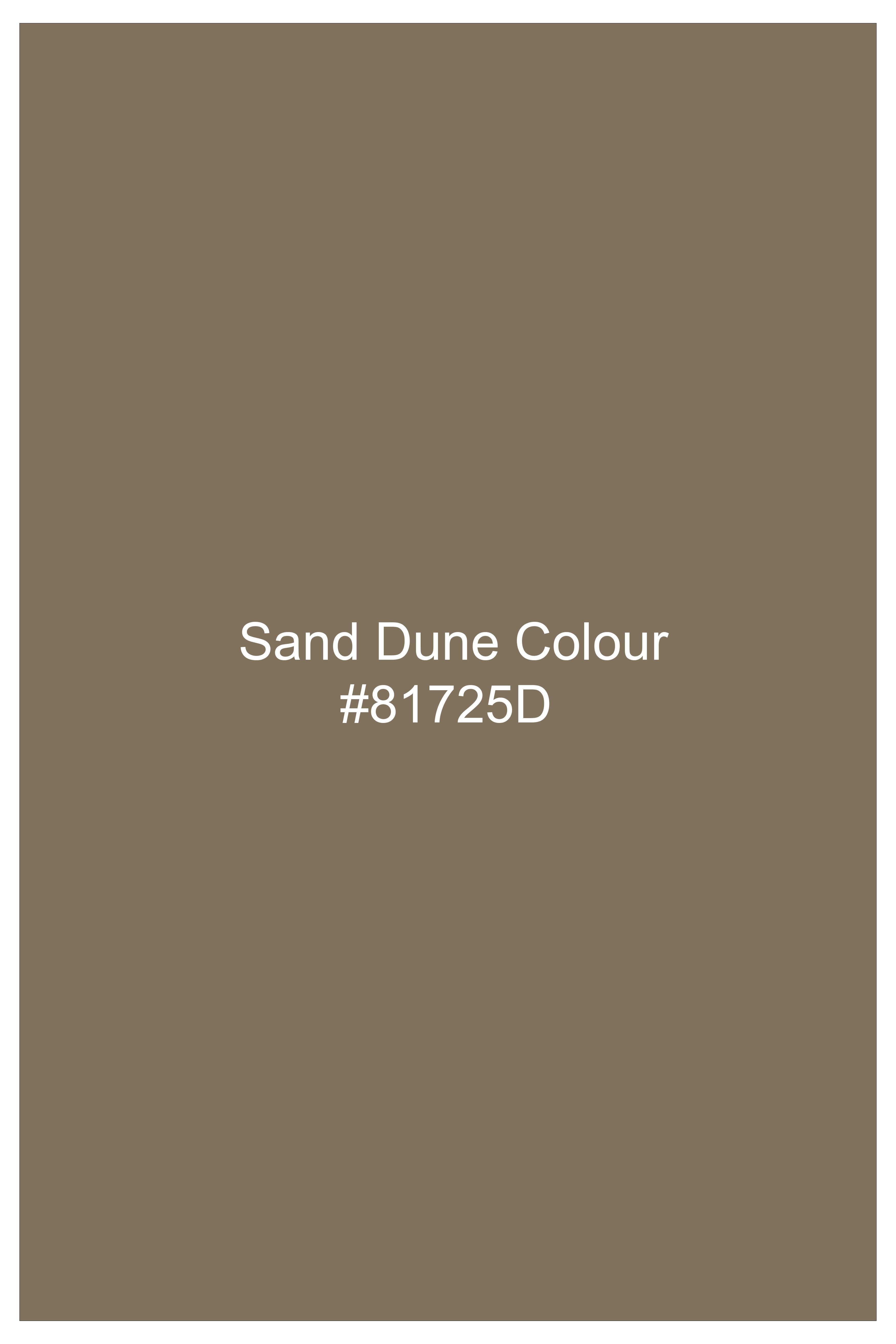 DuneShade-Sand Dune Brown Half 3D Prints Cotton Single Breasted Suit