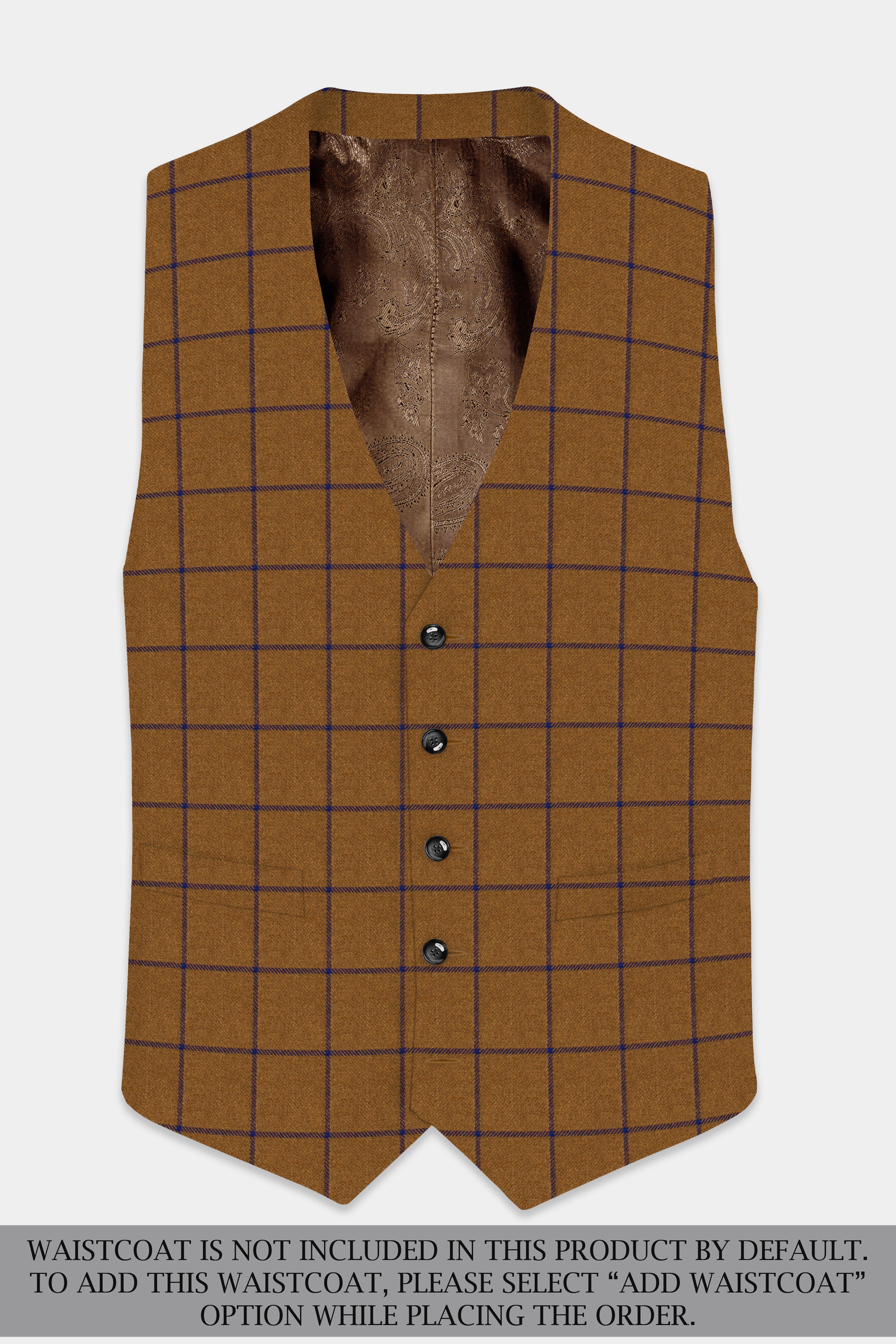 Savile-Barley Brown windows Tweed Double Breasted Designer Suit