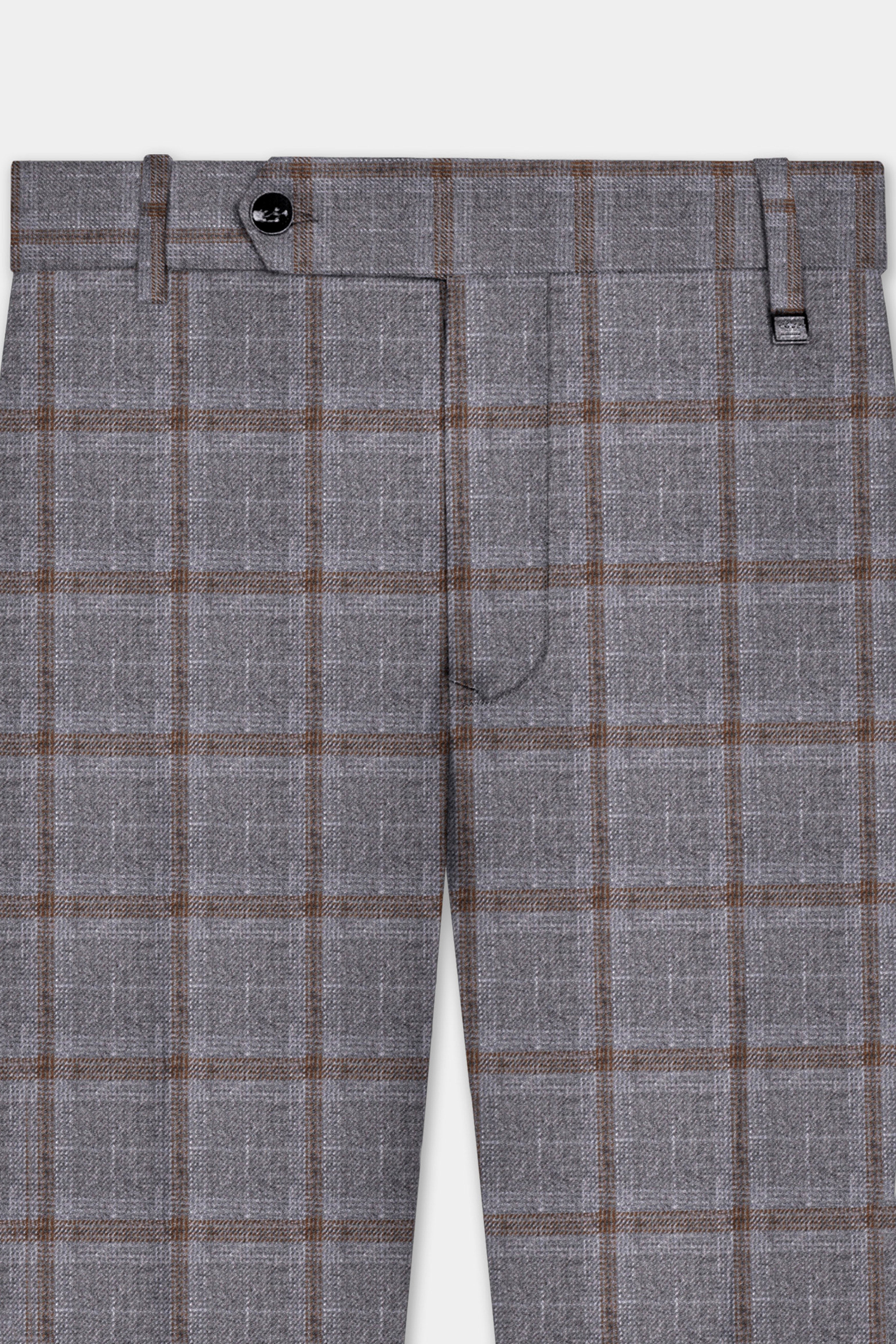 Flintstone-Gray windows Tweed Double Breasted Sports Suit