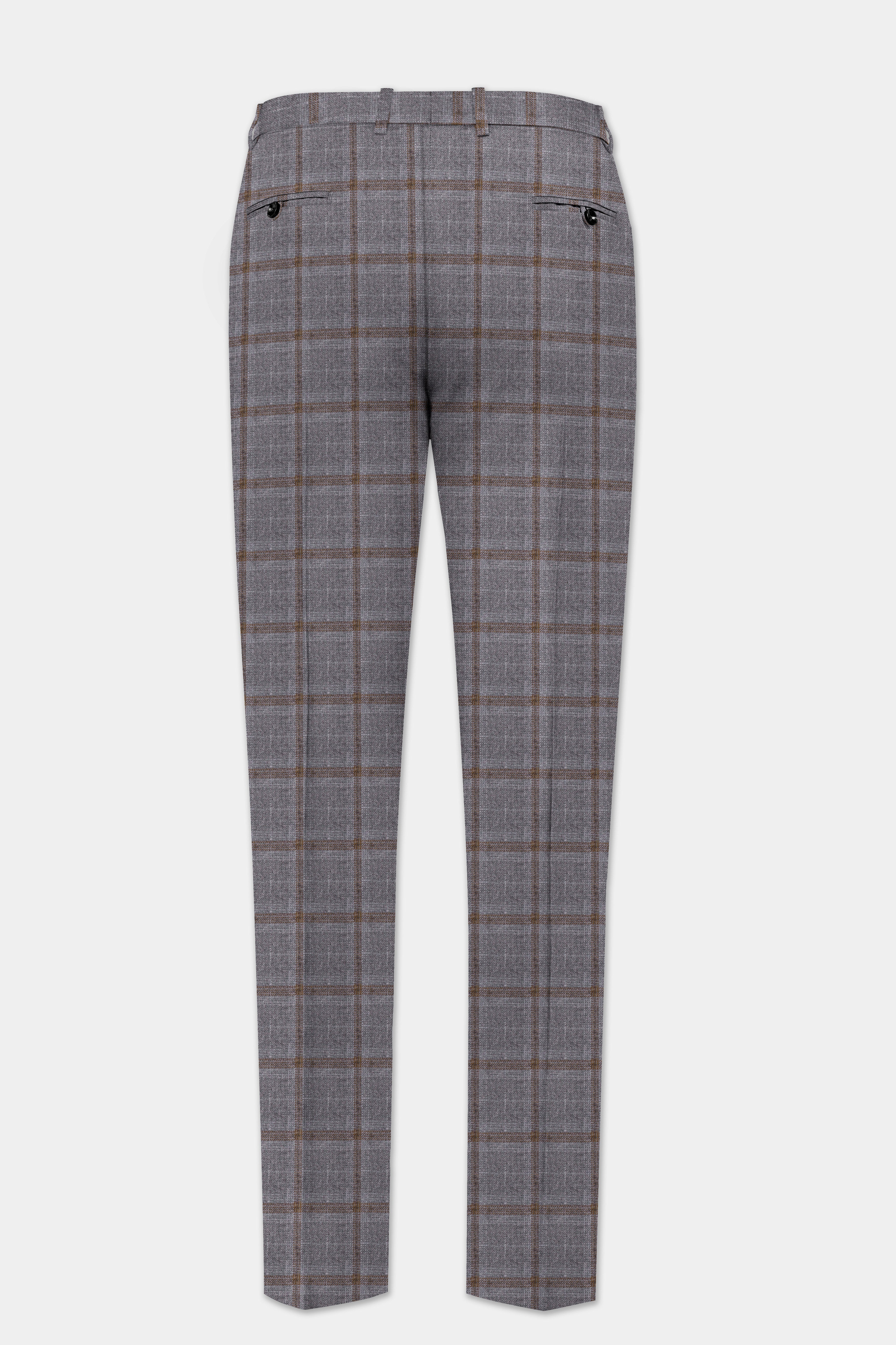 Flintstone-Gray windows Tweed Double Breasted Sports Suit