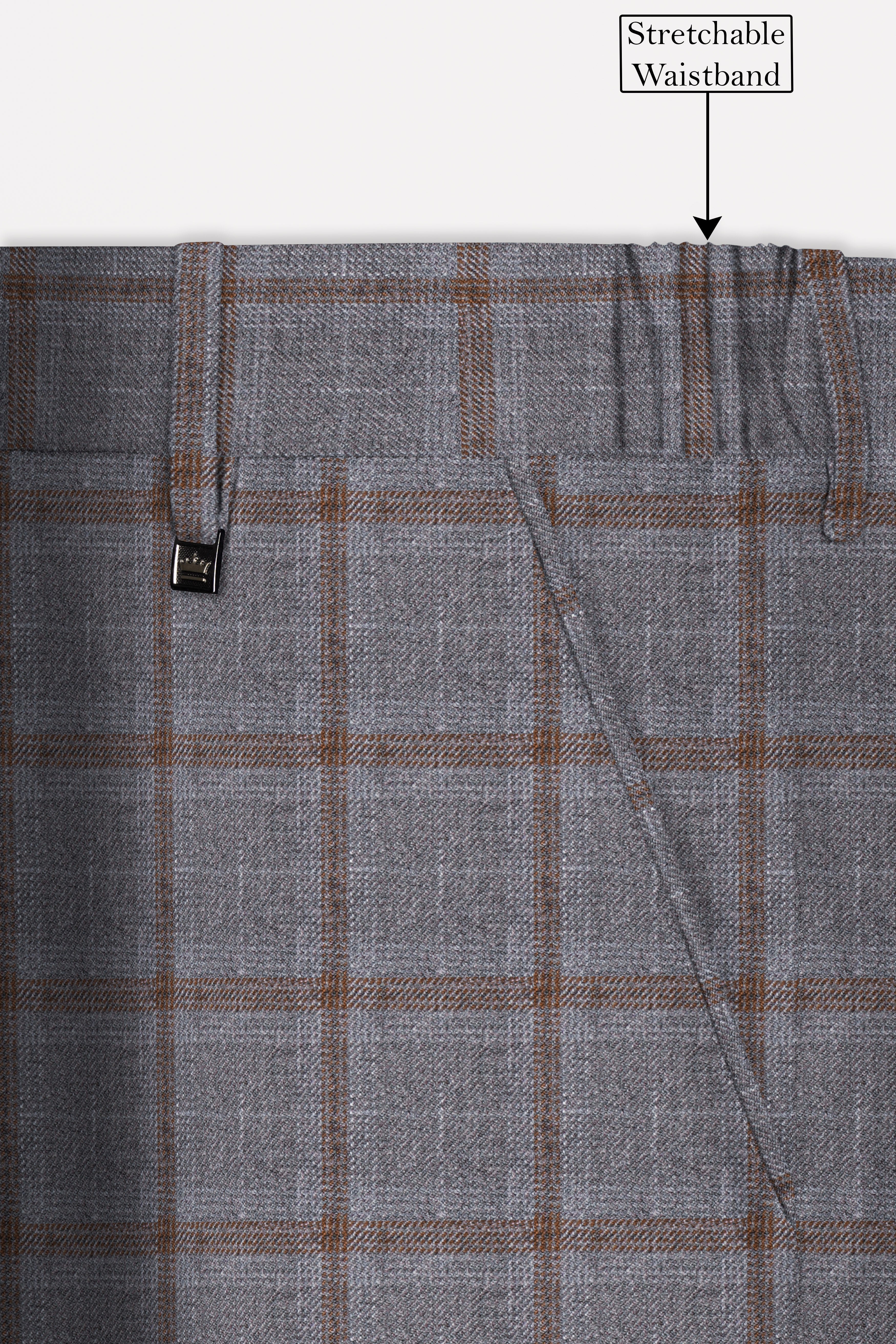 Flintstone-Gray windows Tweed Double Breasted Sports Suit