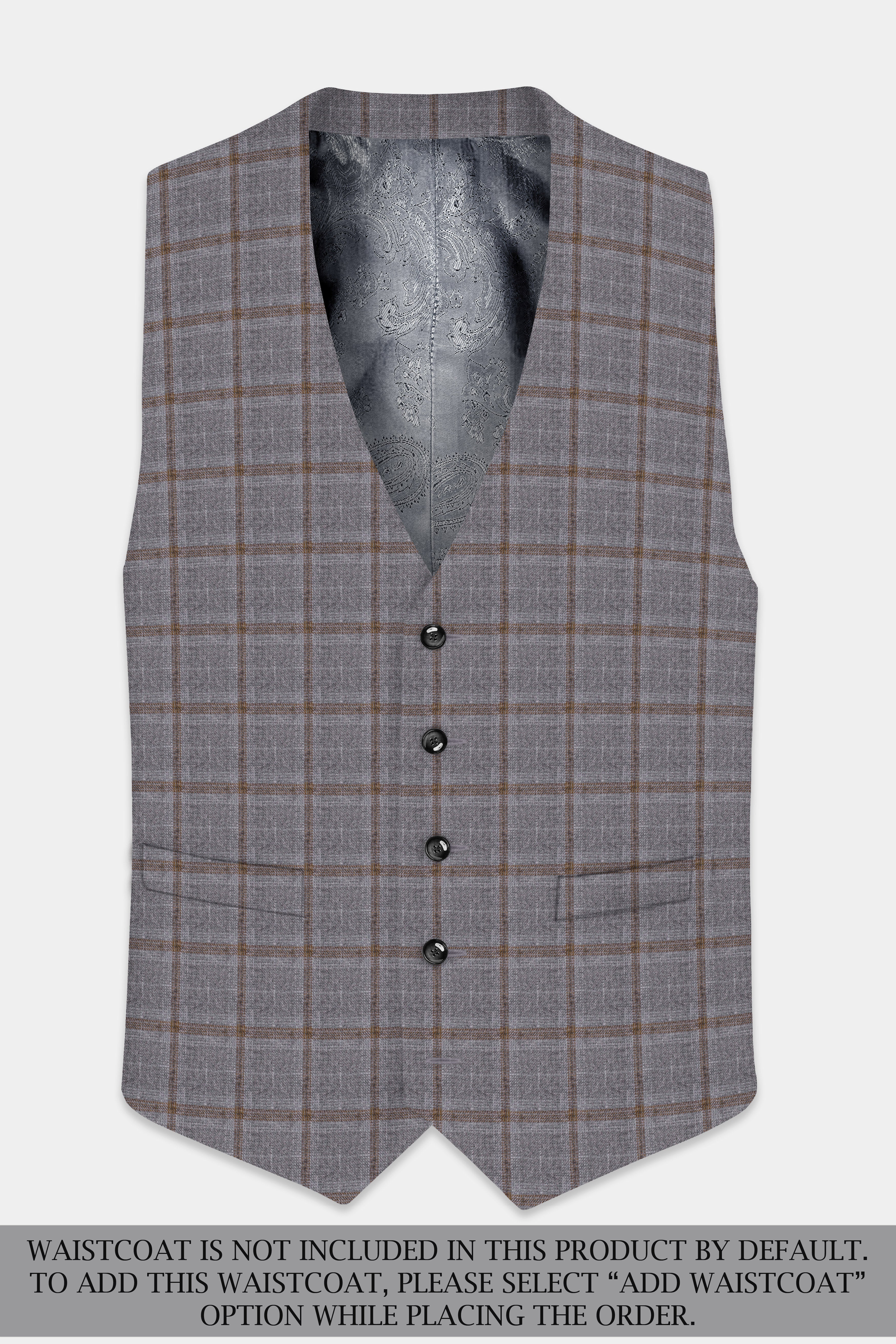 Flintstone-Gray windows Tweed Double Breasted Sports Suit