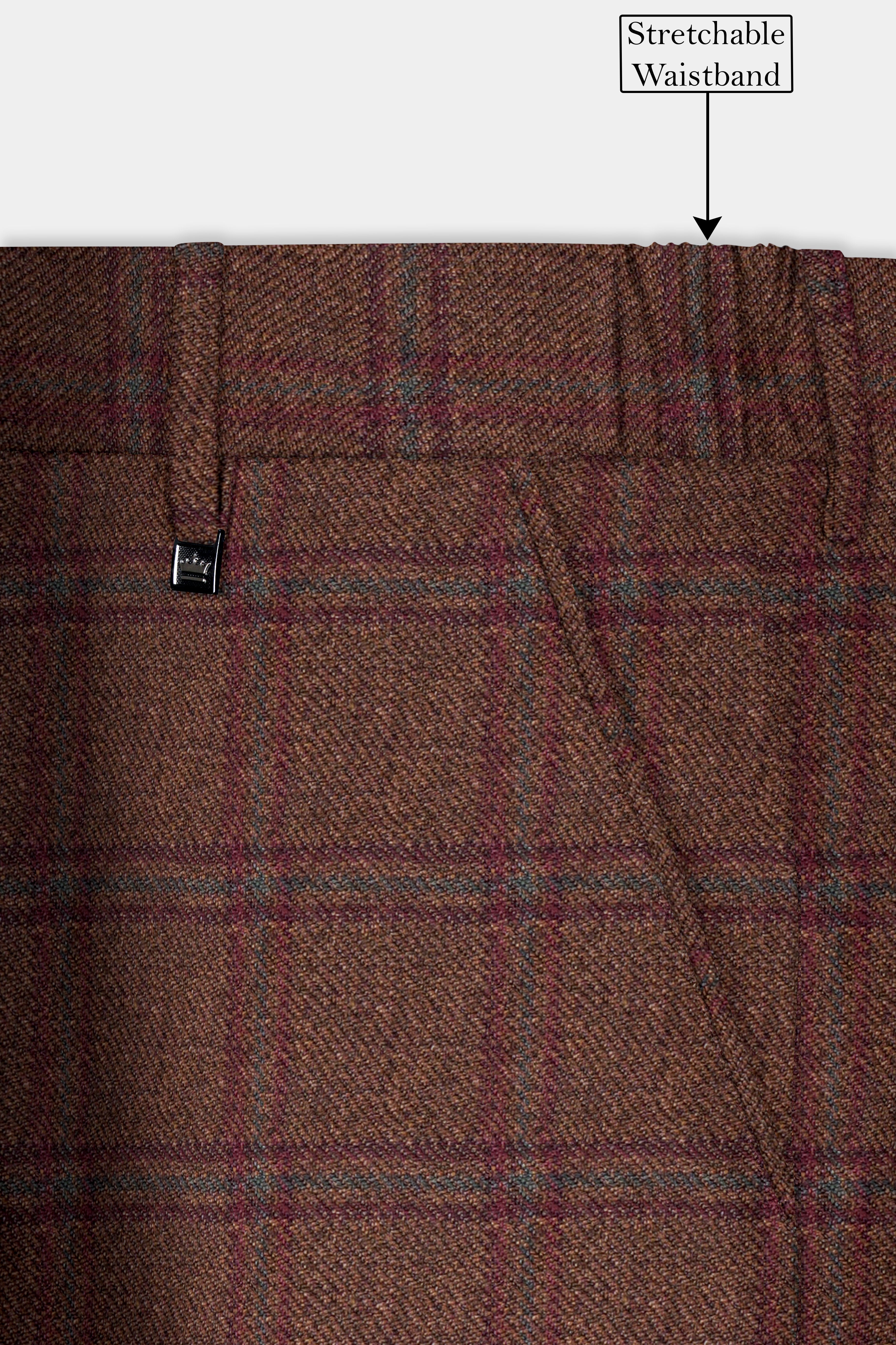 Harris-Derby Brown Plaid Tweed Double Breasted Suit