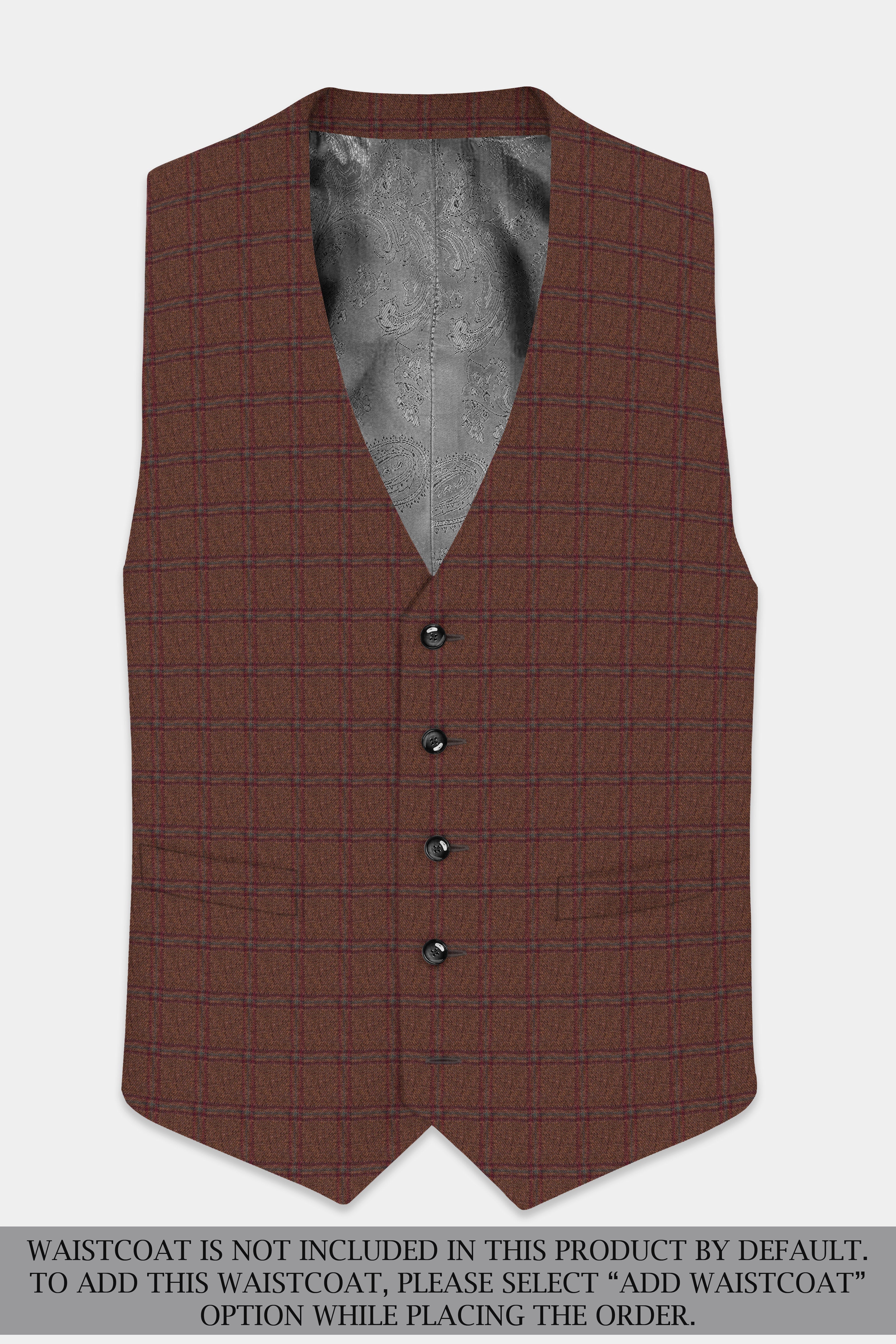 Harris-Derby Brown Plaid Tweed Double Breasted Suit