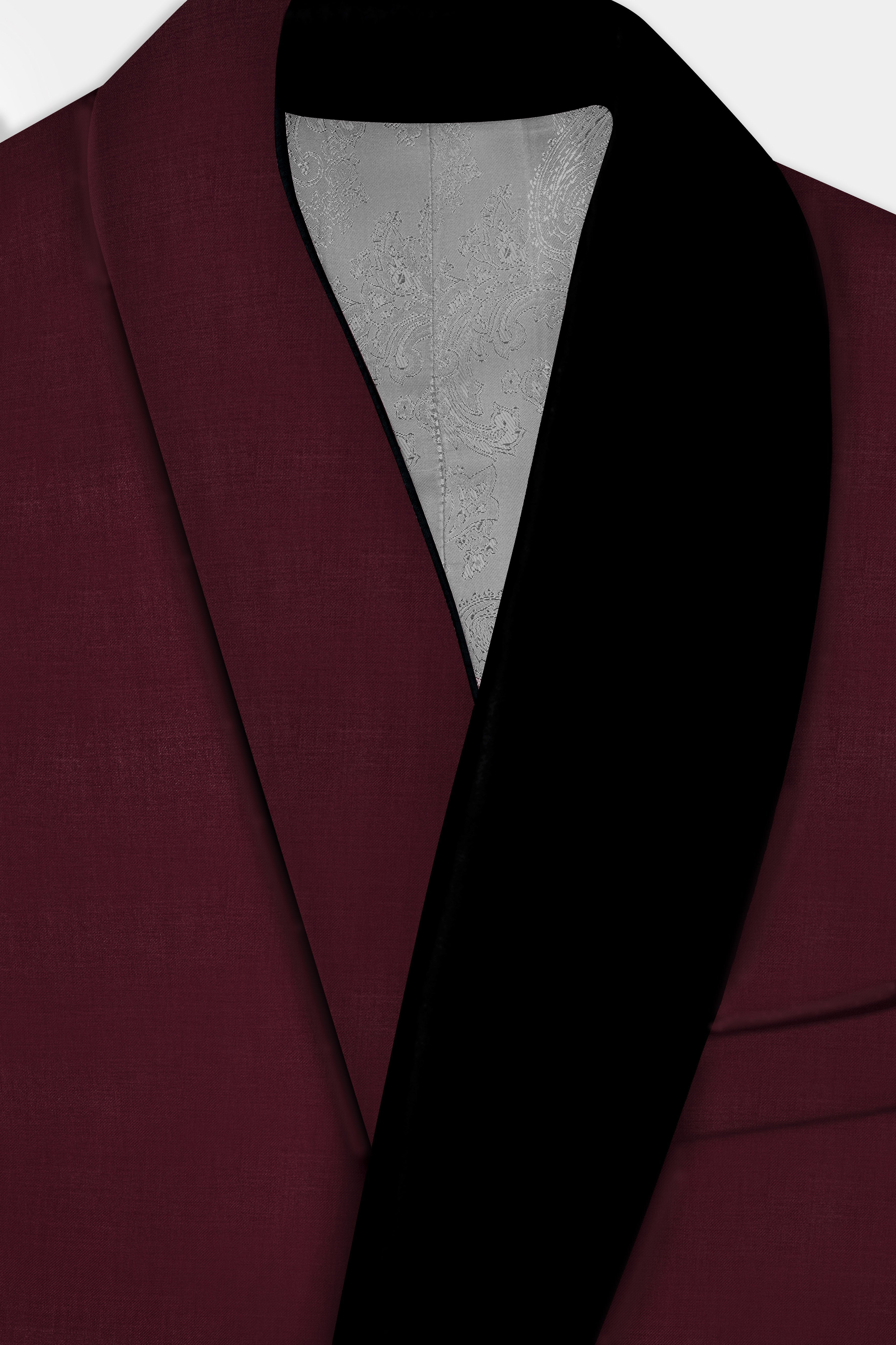 SepiaElite-Tamarind Brown Solid Wool Rich Tuxedo Slight Stretch Suit