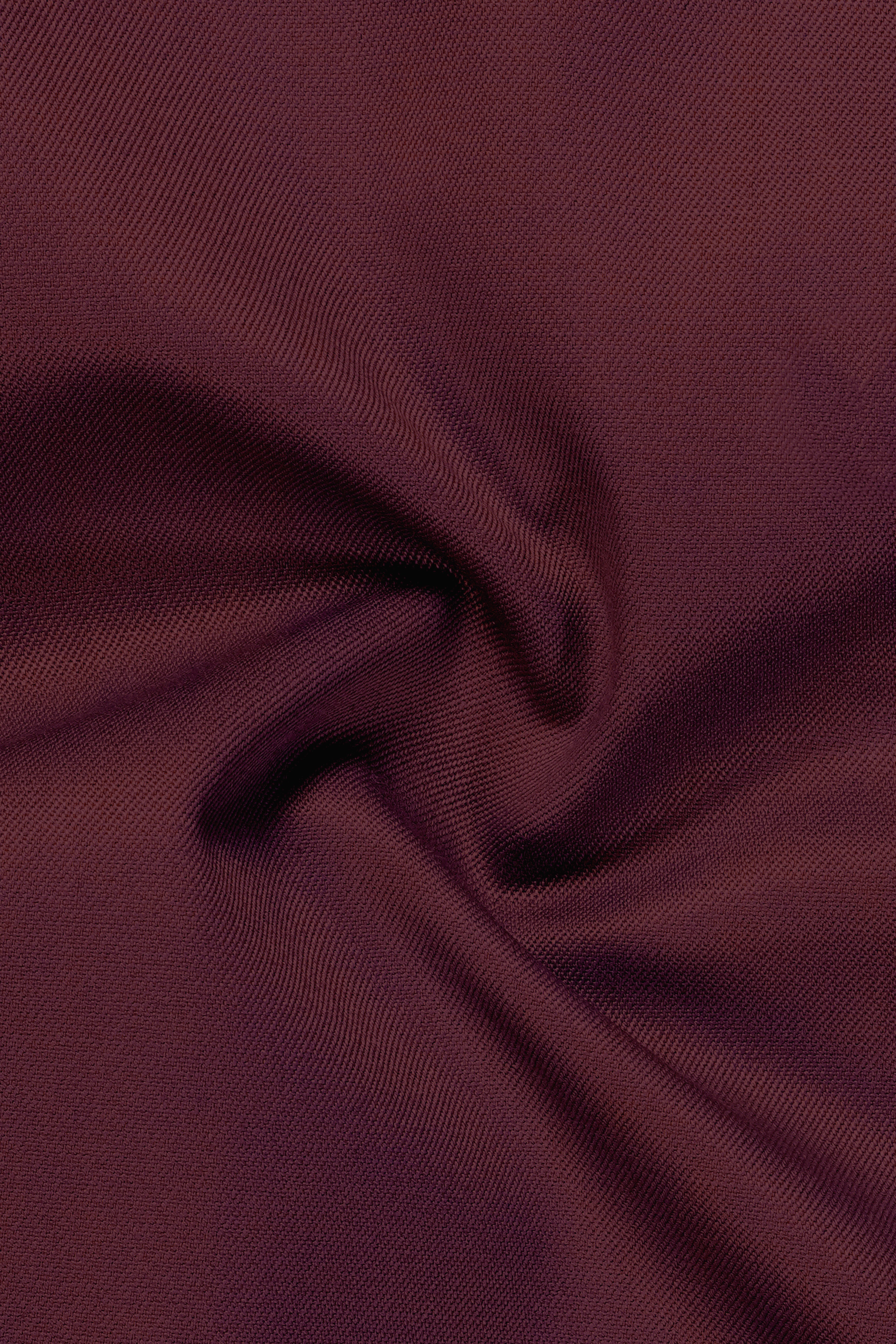 Merlot-Wine Berry Solid Wool Rich Peak Lapel Tuxedo Slight Stretch Suit