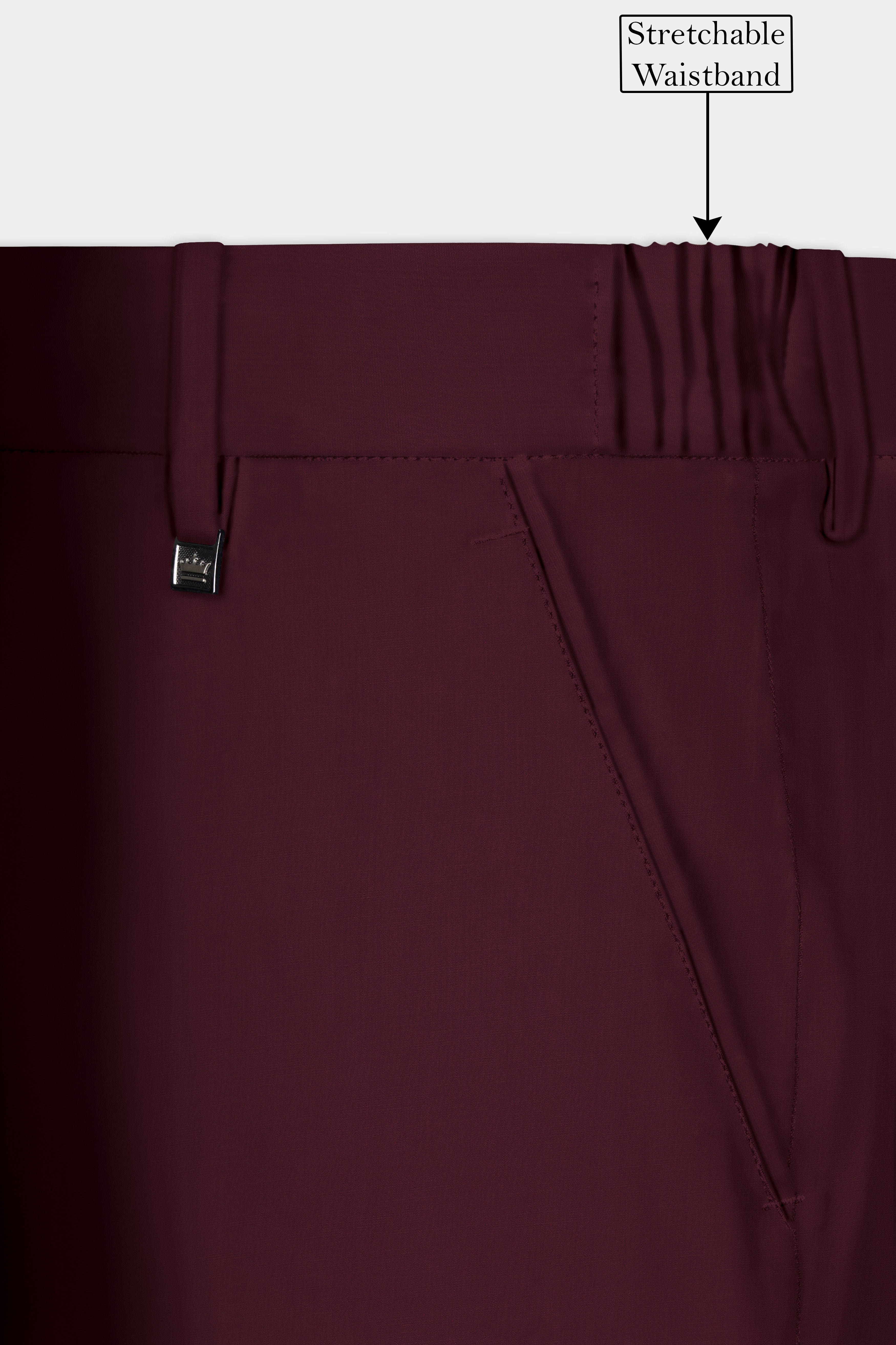 SepiaElite-Tamarind Brown Solid Wool Rich Cross Placket Bandhgala Slight Stretch Suit