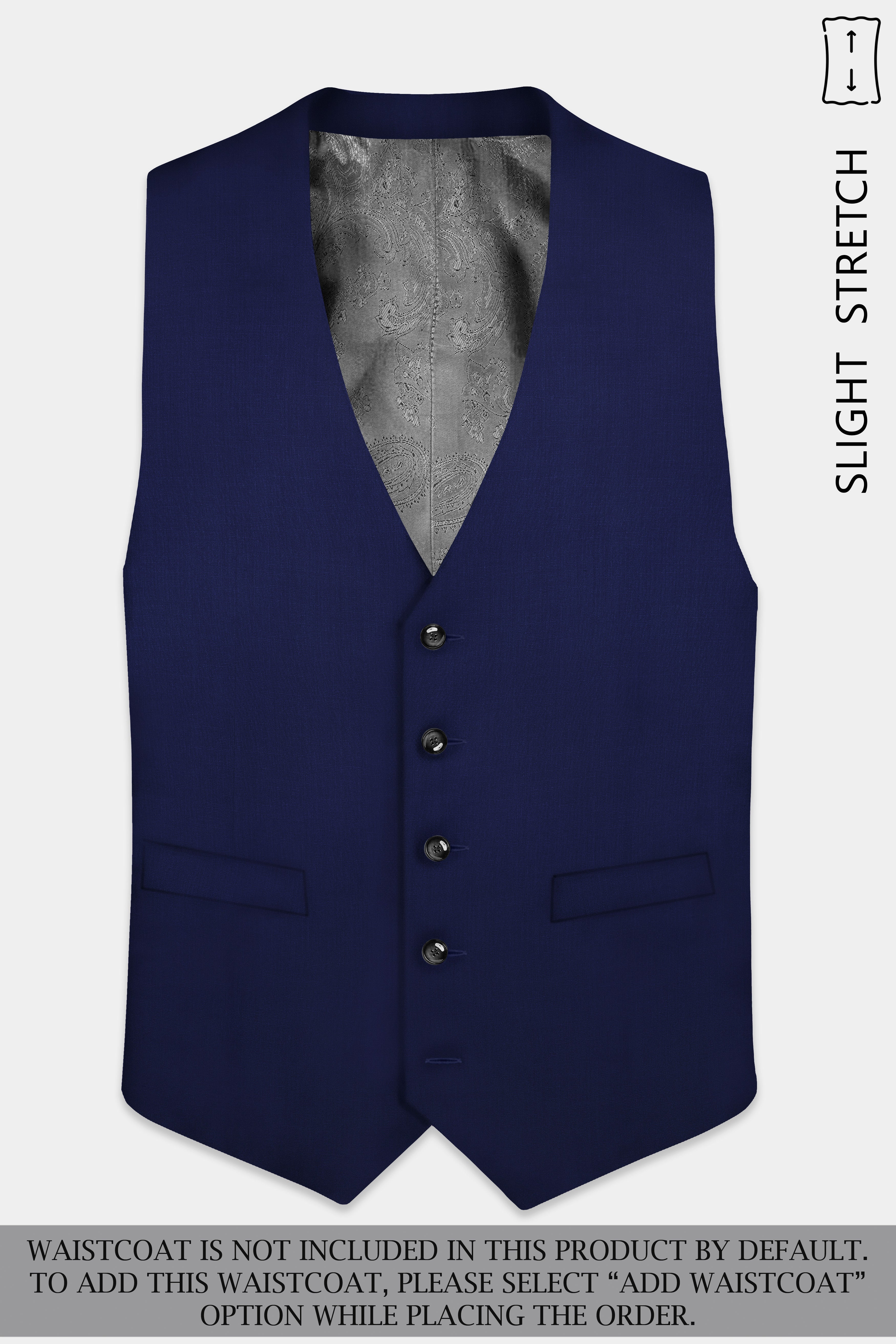 Celestia-Blue Solid Wool Rich Double Breasted Slight Stretch Suit