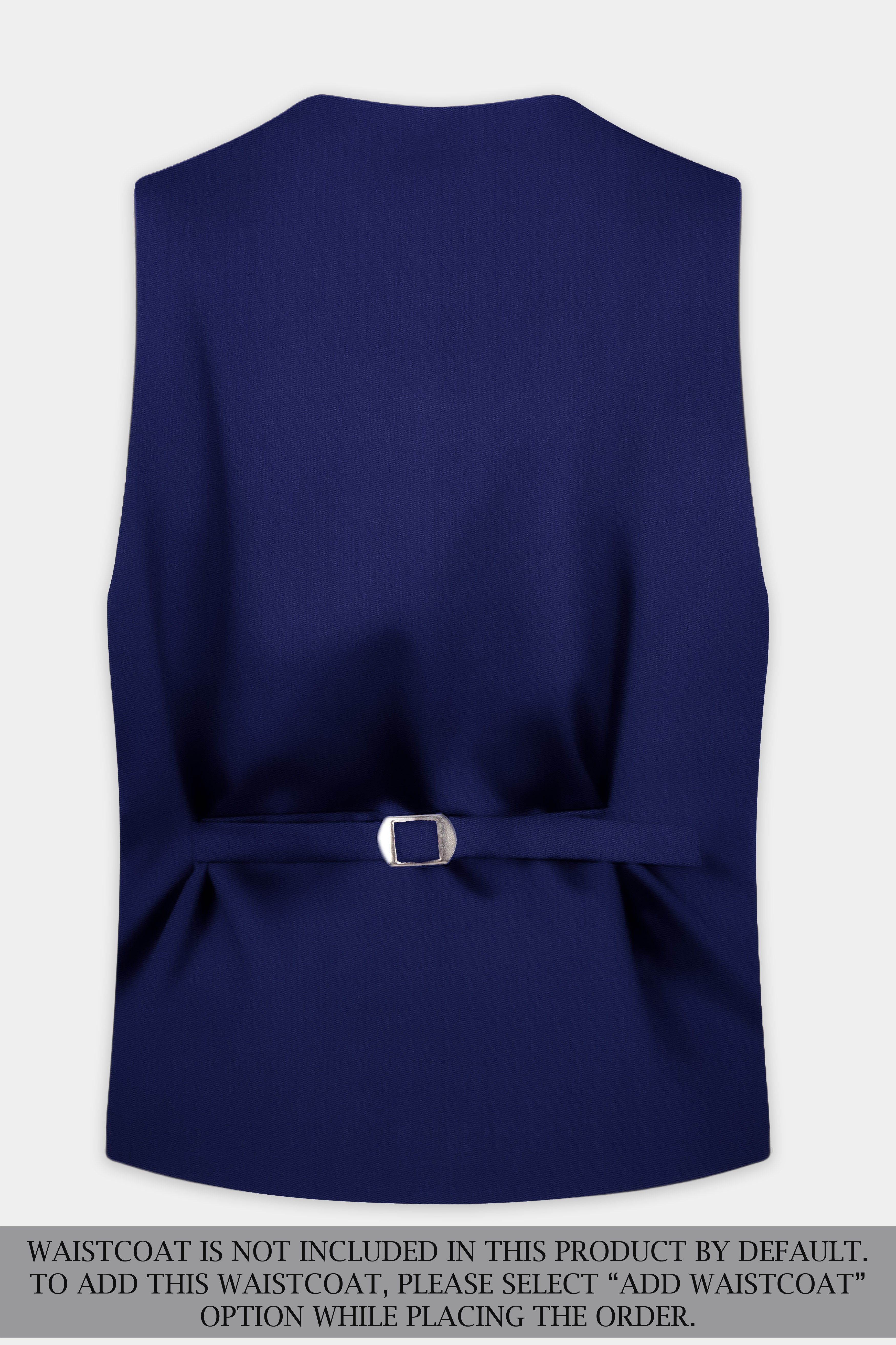 Celestia-Zodiac Blue Solid Wool Rich Double Breasted Suit